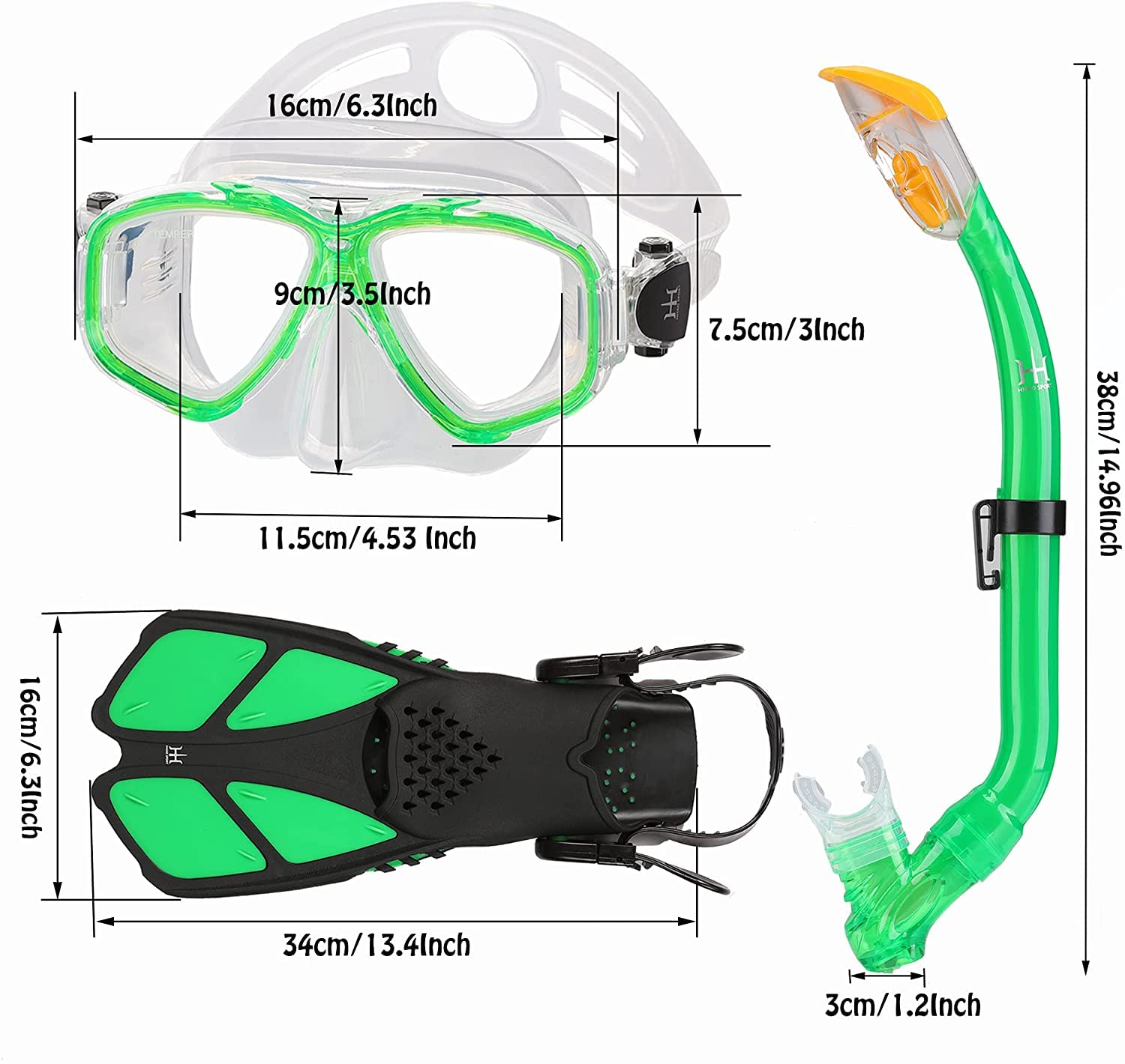 **Kids Snorkel Set - Adjustable Diving Mask, Snorkel & Swim Fins with Anti-Fog & Anti-Leak Design, Includes Mesh Bag - Perfect for Snorkeling, Swimming & Beach Adventures**