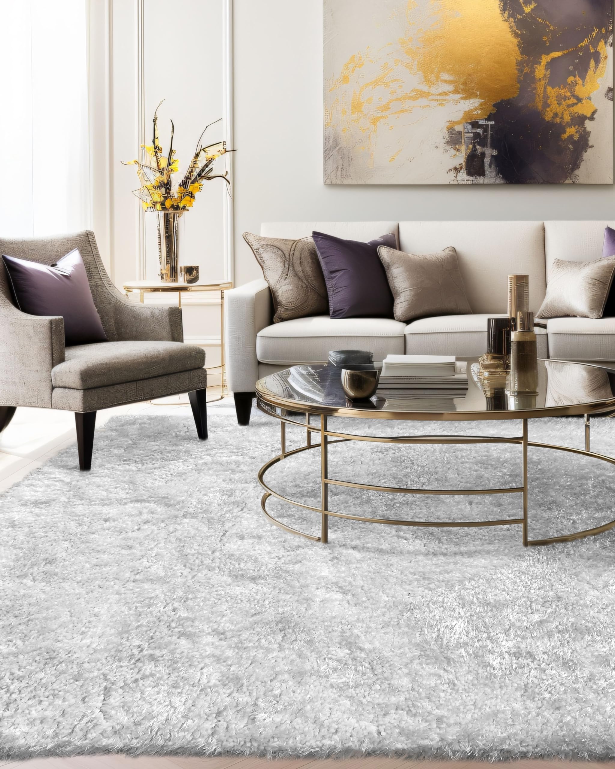 Premium Soft Plush Shag Area Rug - 1.5