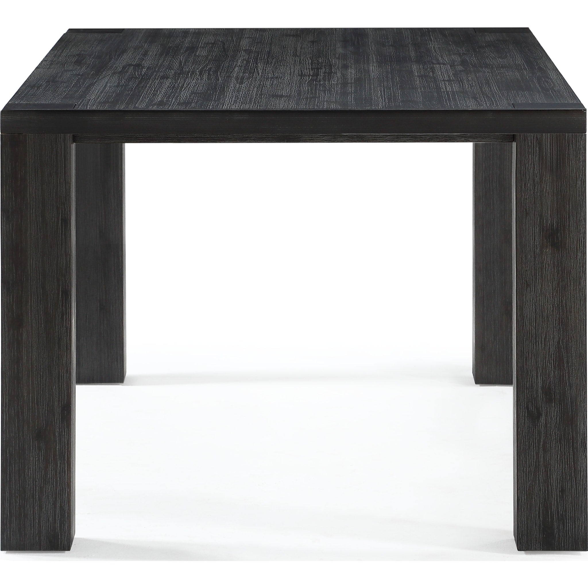 Solid Wood Rectangle Dining Table in Graphite Finish - Modern Farmhouse Style for Kitchen, Dining Room & Outdoor Patio