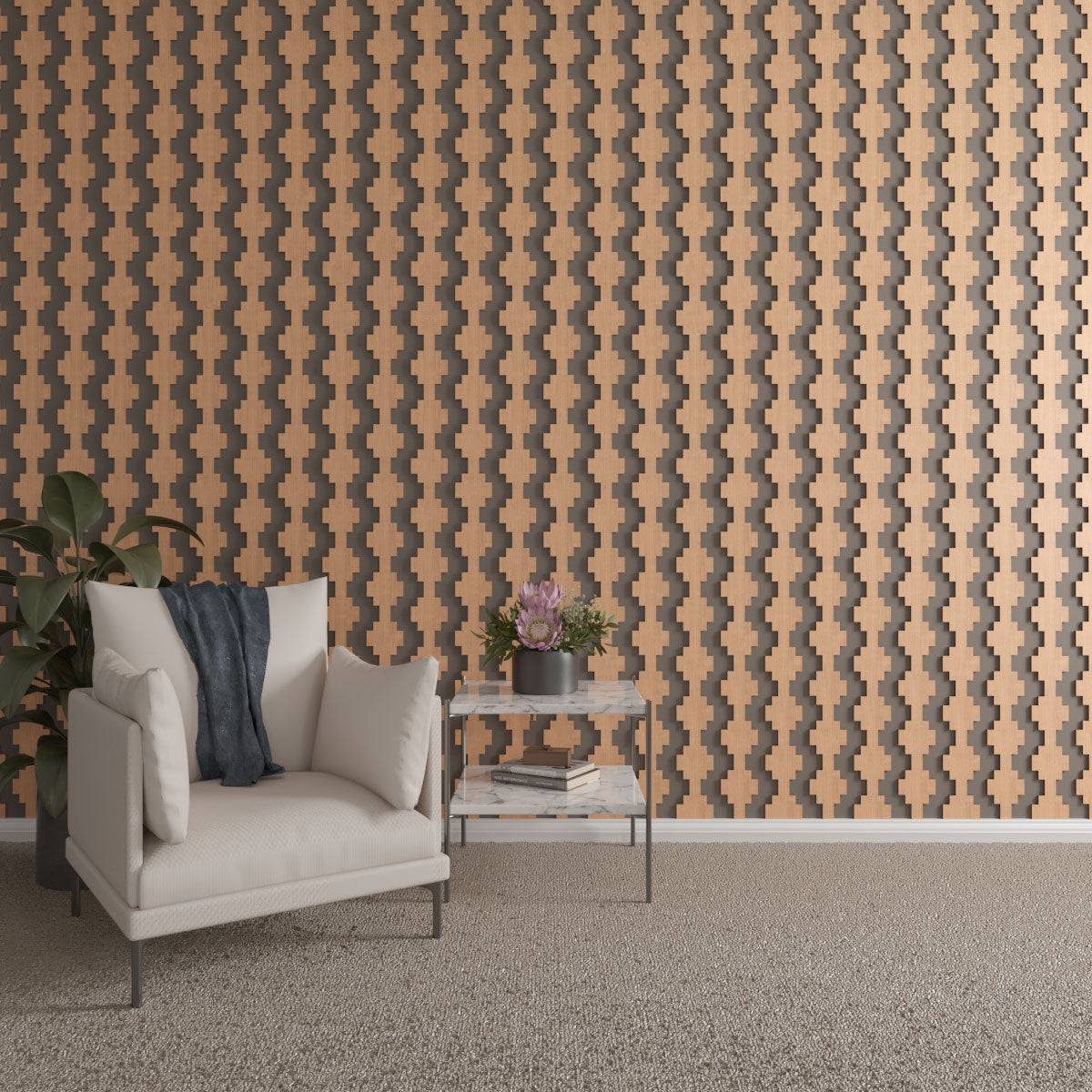 Adjustable Wood Slat Wall Kit - Modern Acoustic Panel for Home & Office Decor | DIY Room Divider & Soundproofing Solution