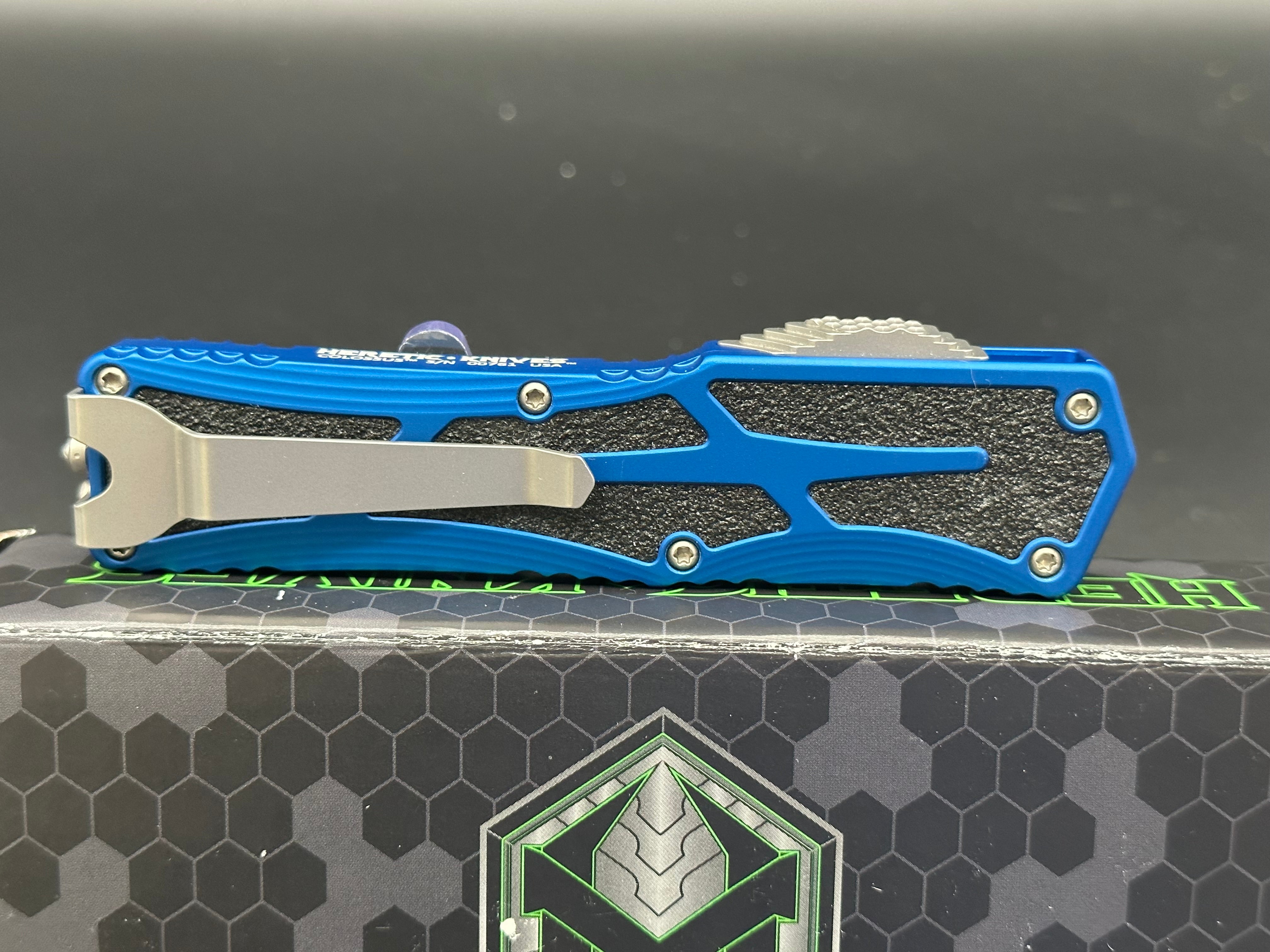 Heretic Knives Colossus HO39 2B BLU Magnacut Folding Pocket Knife - Premium EDC Tactical Knife for Outdoor Camping, Hunting & Survival Gear