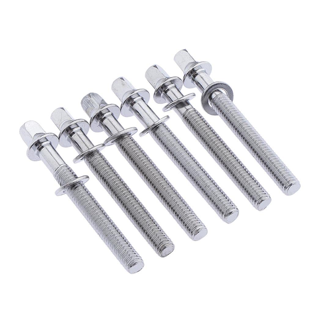 Almencla 24-Piece 60mm Drum Tension Rods for Tom Bass Drum - Premium Drum Hardware Accessories for Drummers & Percussionists - Perfect for Drum Maintenance, Tuning, and Replacement Parts