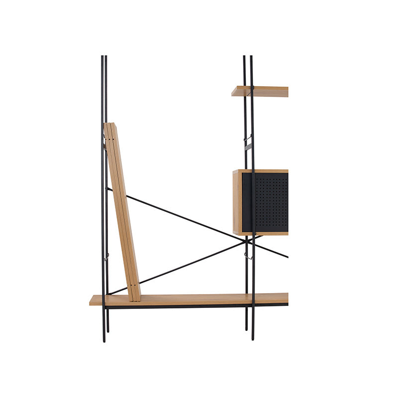 KREMAN 1.7M Oak Wood Display Unit - Perfect for Retail Stores, Boutiques & Home Decor Showcase