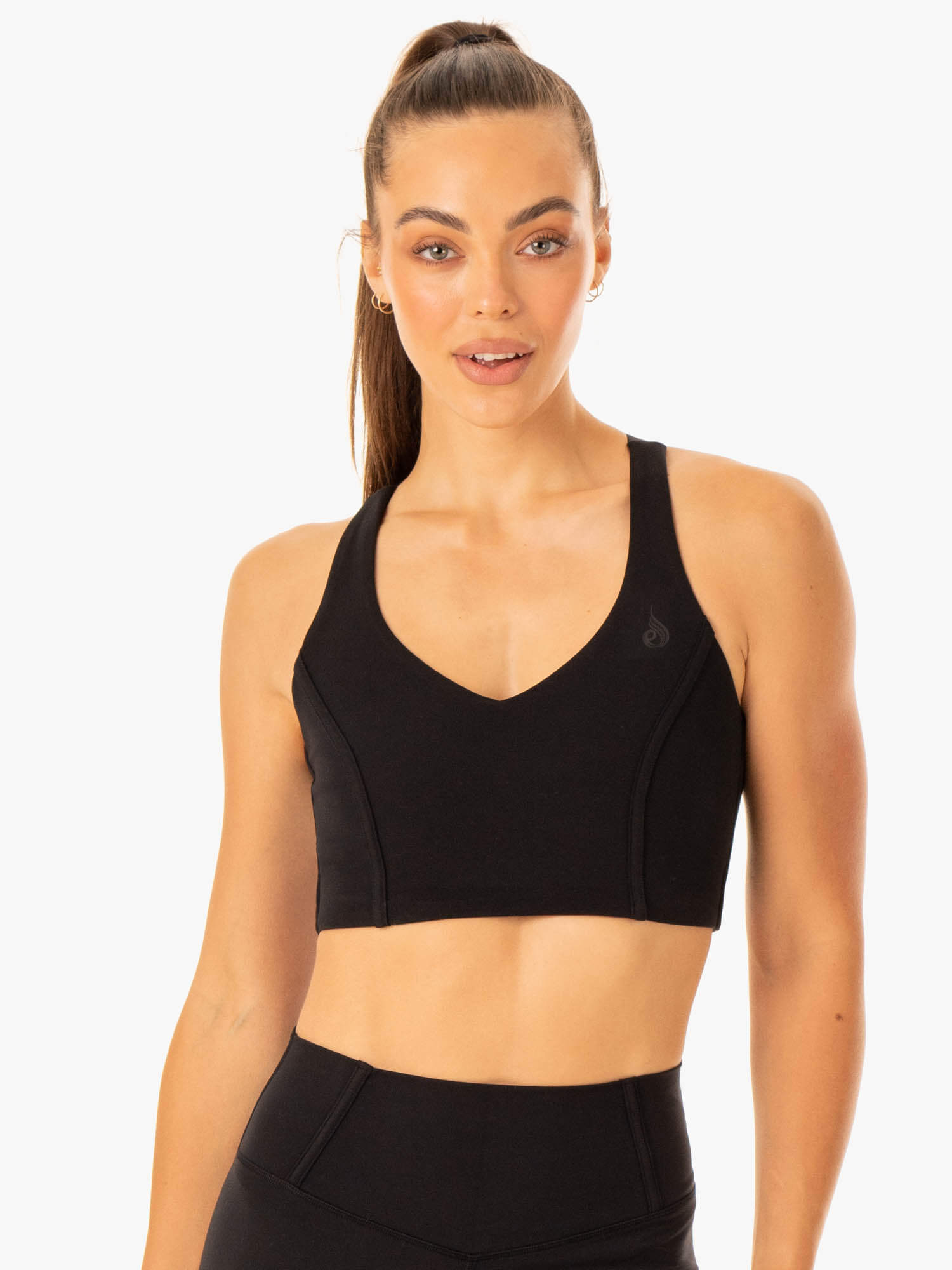 Form Sports Bra for Women - High Support Workout Bra in Black - Perfect for Running, Yoga & Gym