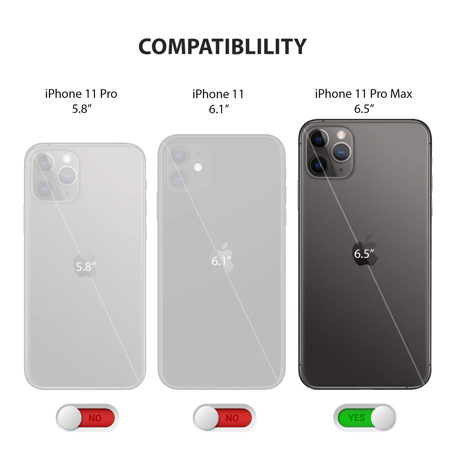 ZUSLAB Tough Fusion Shockproof Case for iPhone 11 Pro Max - Clear Transparent Back Cover with Military-Grade Protection | Perfect for Outdoor Activities, Travel & Daily Use (Pink)