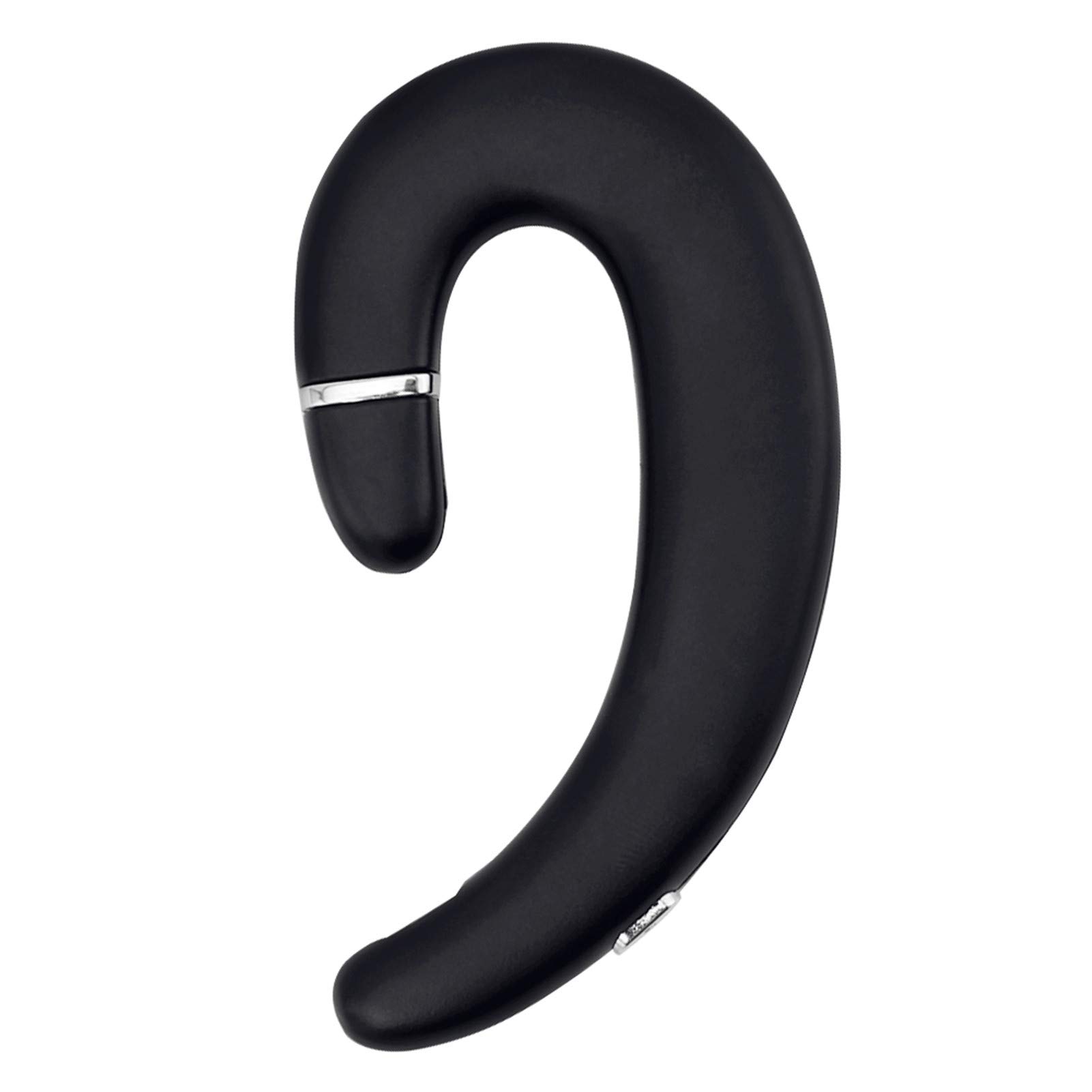Wireless Bluetooth Headset with Ear Hook, Single Ear Headphone with Microphone & Noise Cancelling, Comfortable Pain-Free Design for iPhone 14/13/12/11/X/8 & Android Phones (Black) - Perfect for Driving, Office Calls & Outdoor Activities