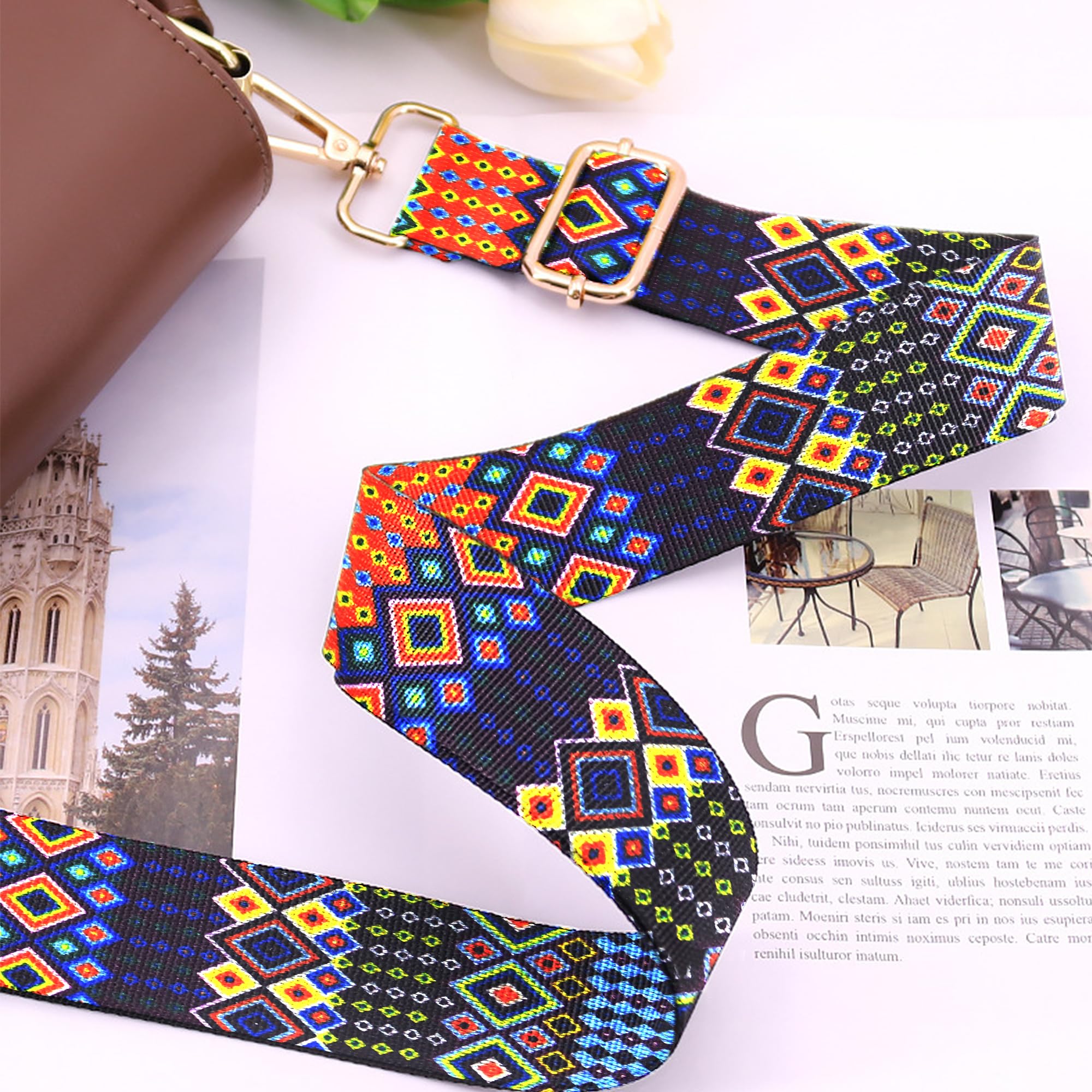 Adjustable Crossbody Purse Straps - Replacement Shoulder Bag Straps for Handbags & Guitar - Durable & Stylish for Everyday Use, Travel & Shopping