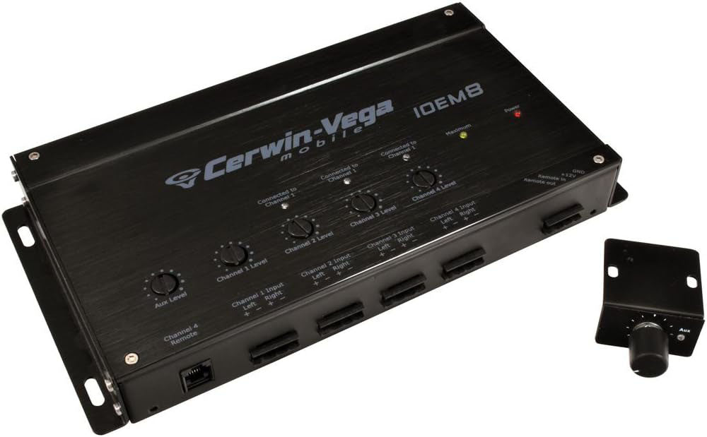 Cerwin Vega IOEM8 8 Channel High Power Line Output Converter for Car Audio Systems - Perfect for Amplifiers, Subwoofers & Factory Radios