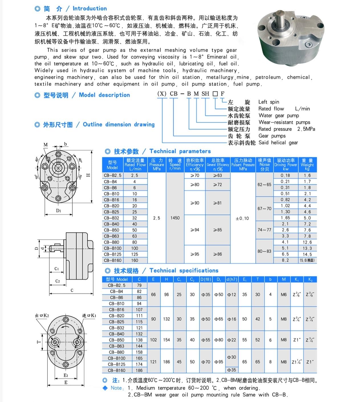 KIRANDY CB-B16 CB-B20 CB-B25 CB-B32 Industrial Gear Oil Pump - High Performance Hydraulic Pump for Machinery, Automotive & Manufacturing Equipment
