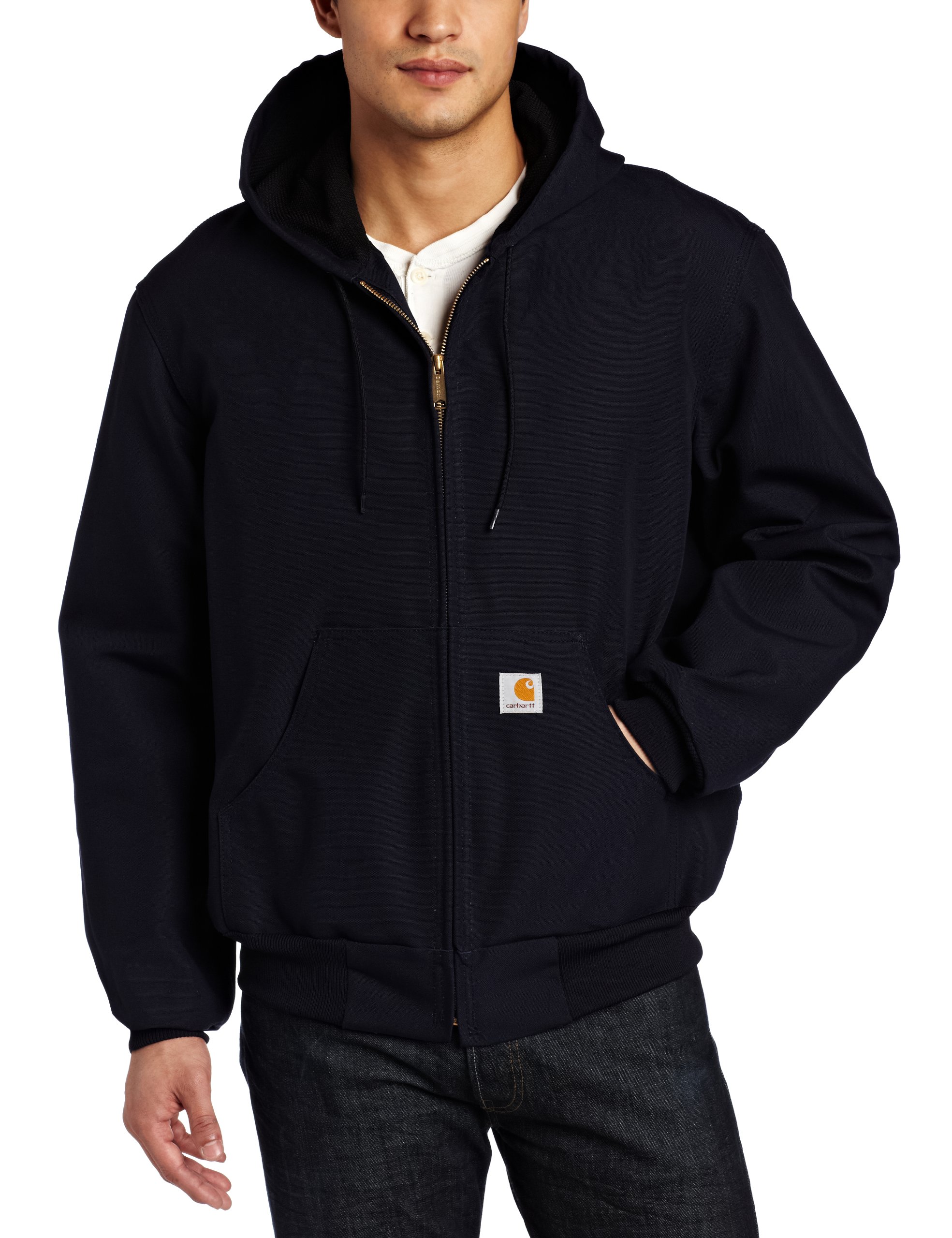 Carhartt Men's Thermal Lined Duck Active Jacket J131 (Big & Tall) - Heavy Duty Work Jacket for Cold Weather, Water Resistant & Durable - Ideal for Construction, Outdoor Work & Winter Activities