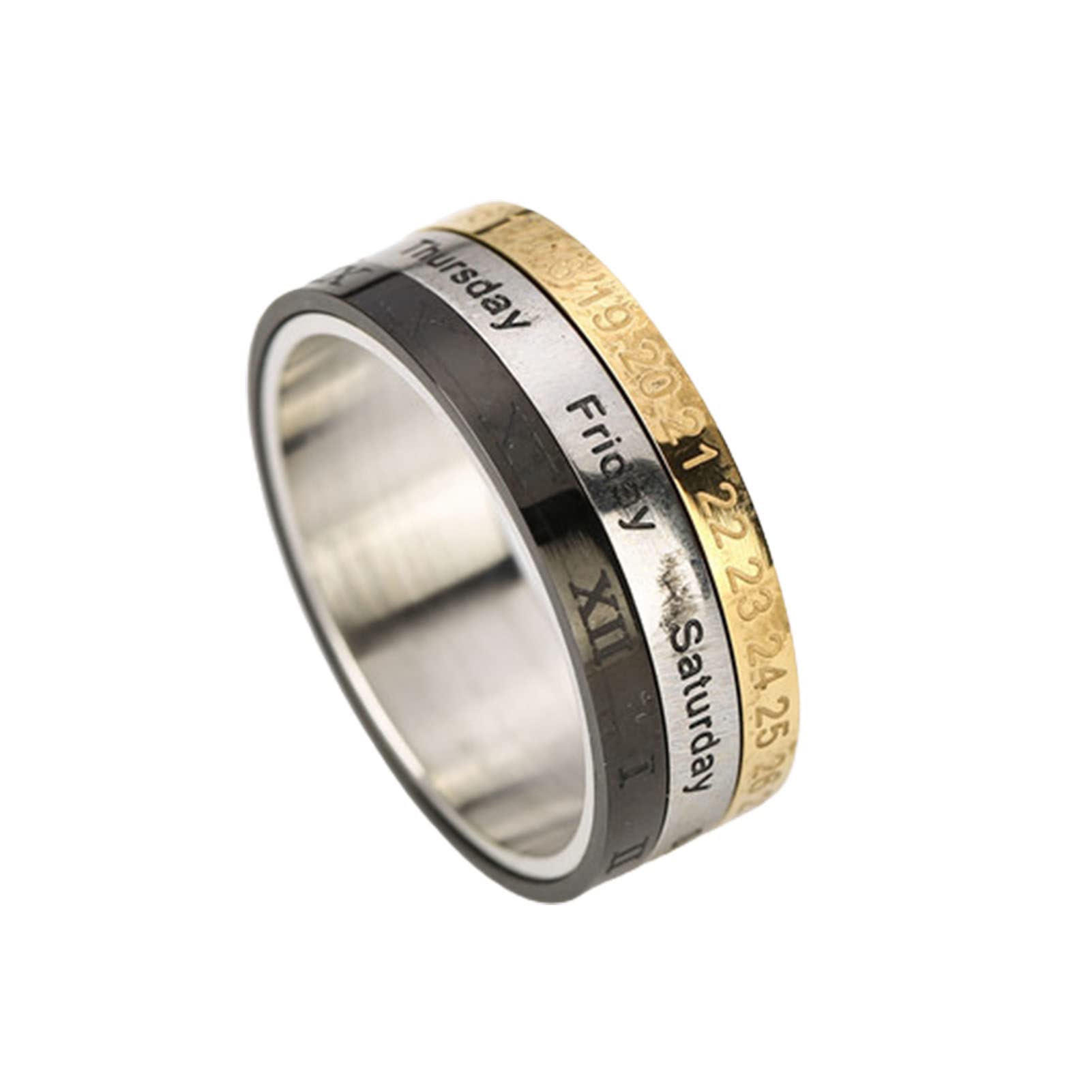 Exquisite Women's & Men's Ring - Gflyme 3-Color Rotating Durable Multi-Functional Unique Finger Ring for Work, Gift & Fashion Accessories | Perfect for Office, Dating & Special Occasions