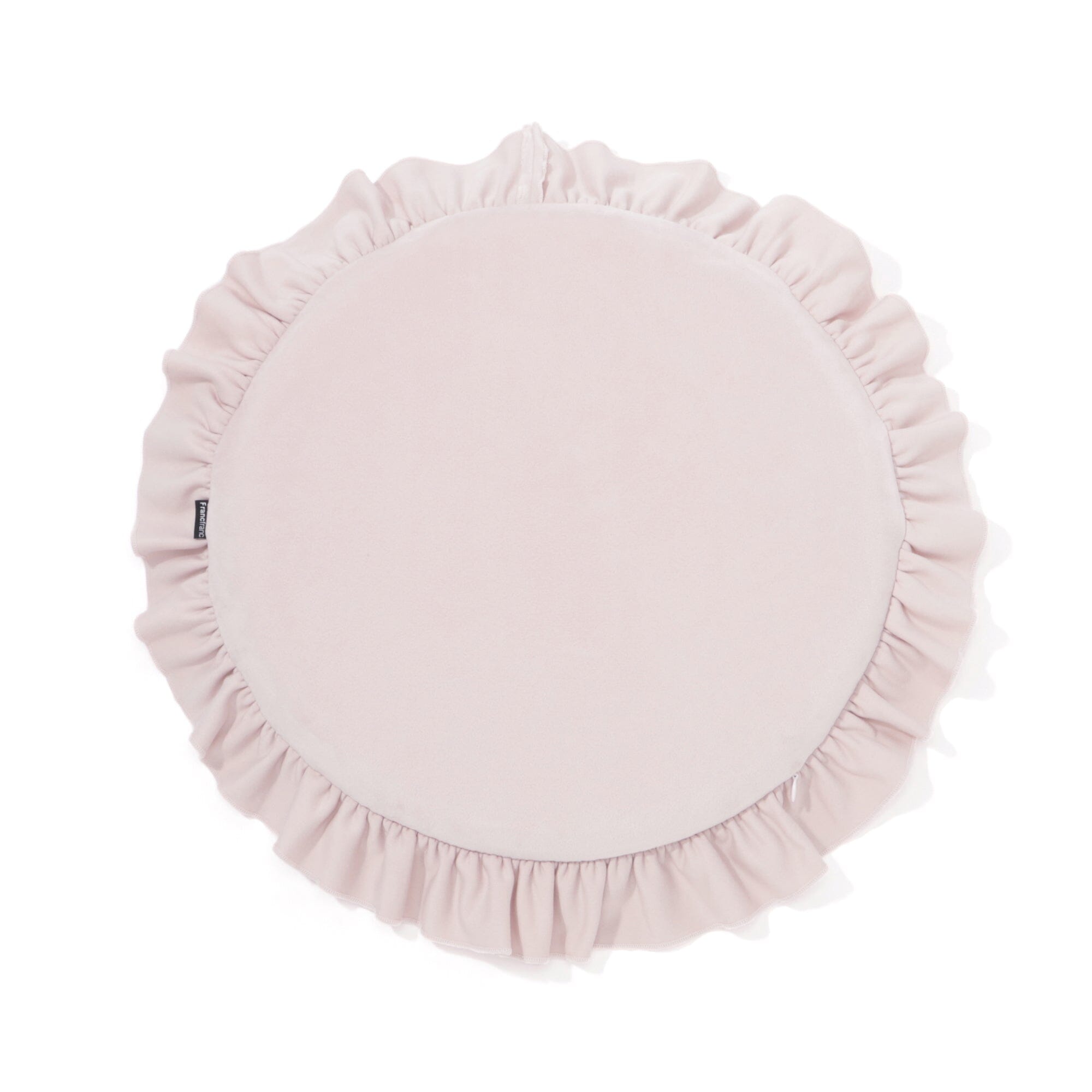 Frilled Round Seat Cushion 16 Inch (40cm) - Soft Pink Memory Foam Chair Pad for Office, Dining, or Car - Comfortable Back Support for Long Sitting