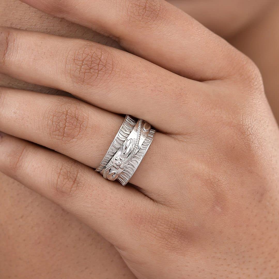 925 Sterling Silver Mom Spinner Ring for Women - Elegant Jewelry Gift for Birthday, Mother's Day & Special Occasions | Perfect for Daily Wear, Gifting & Stress Relief