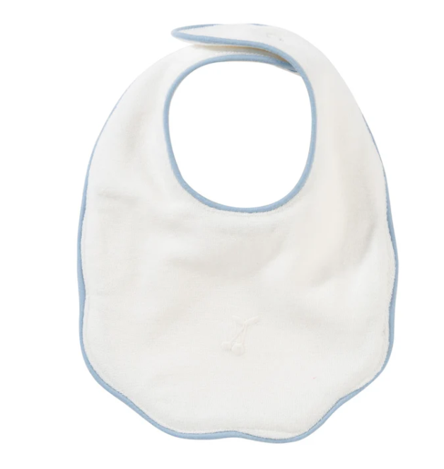 KIPP Scallop Terry Bib - Soft Organic Cotton Baby Bib for Drool & Messy Eating - Perfect for Infants & Toddlers at Mealtime, Feeding, and Playtime