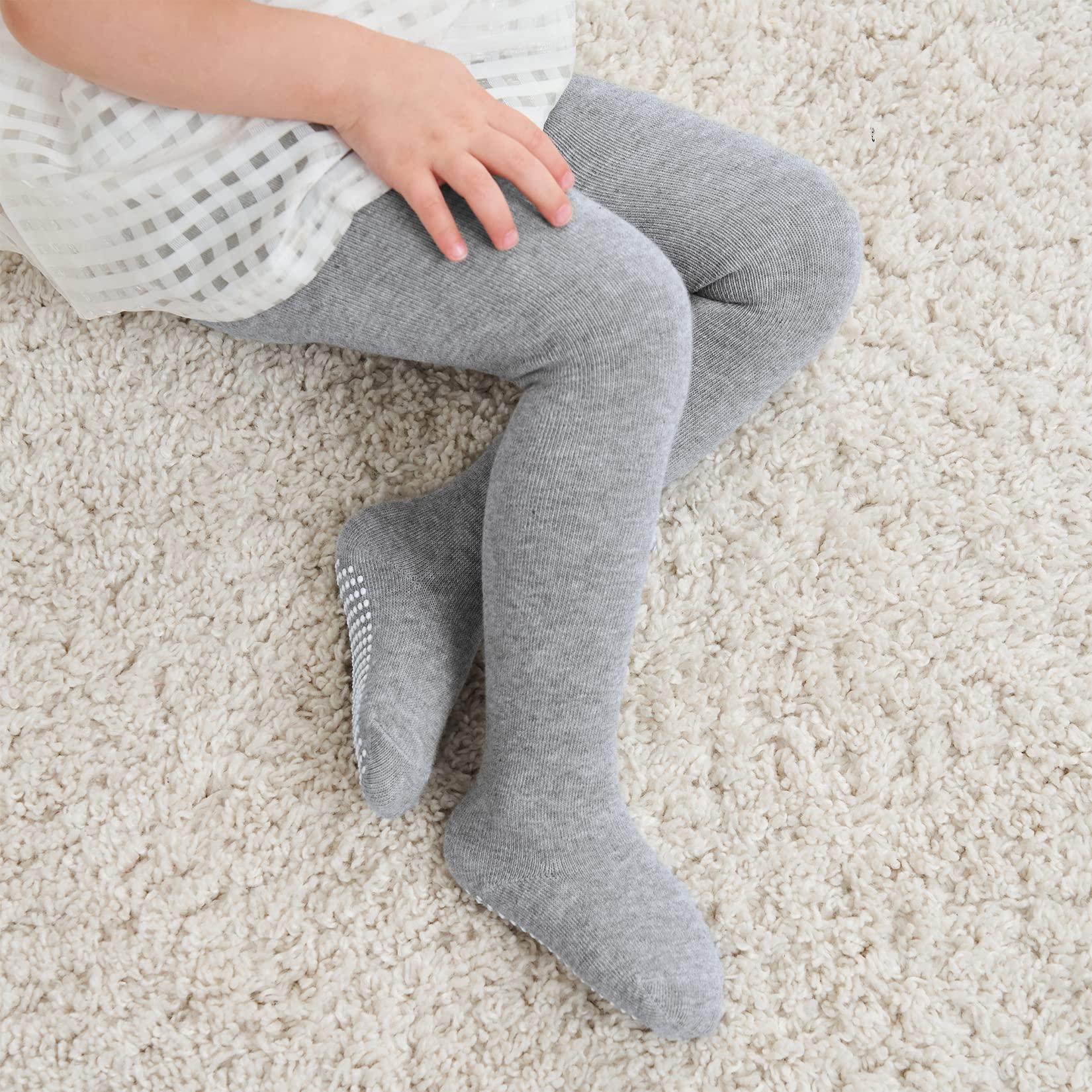 Century Star Non-Slip Baby Tights for Girls - Soft Cotton Toddler Leggings for Newborns & Infants | Perfect for Playtime, Daycare & Winter Outfits
