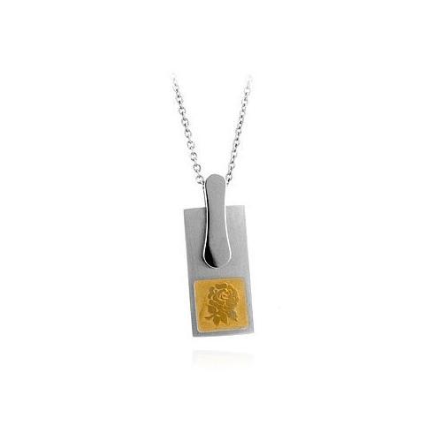 Elegant Stainless Steel Floral Silhouette Pendant Necklace for Women - Dainty Jewelry Gift for Her, Perfect for Weddings, Anniversaries & Everyday Wear