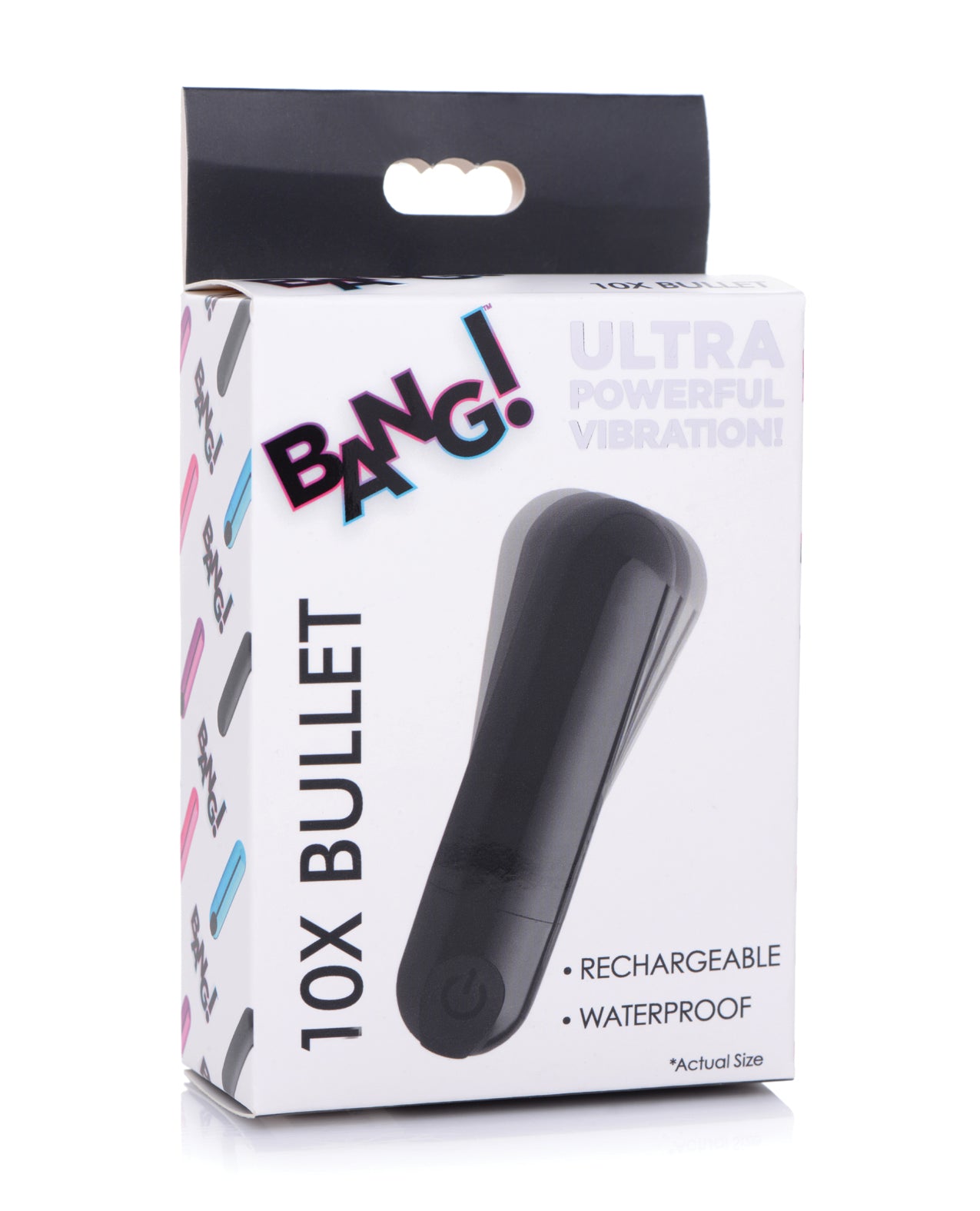 10X Powerful Rechargeable Metallic Bullet Vibrator - Black | Ultra-Intense Vibrations for Solo Play & Couples Use | Waterproof & Travel-Friendly