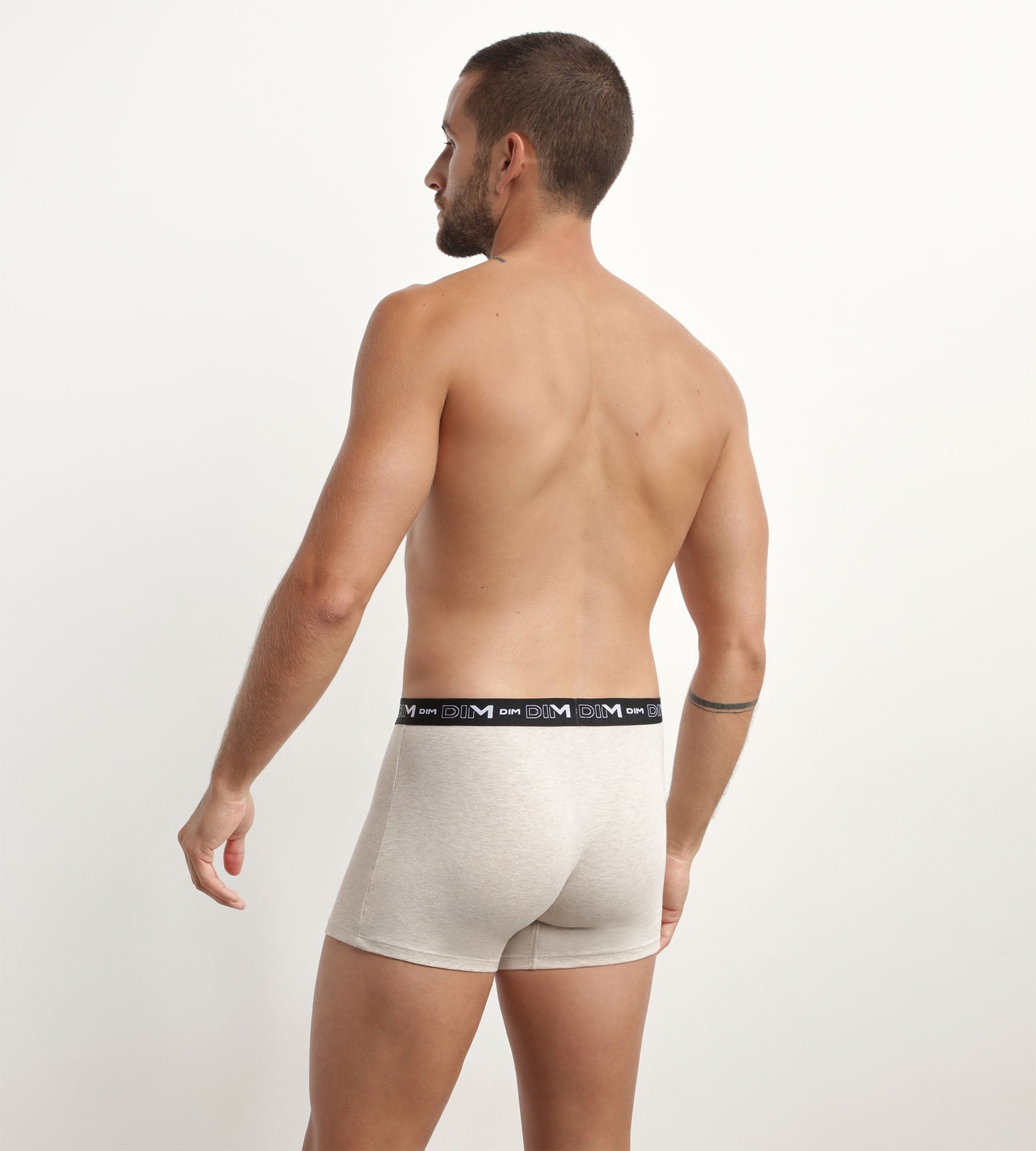 3 Pack Men's Boxer Briefs - Soft Cotton Stretch Underwear in Cream, Red & Khaki for Everyday Comfort & Active Lifestyles