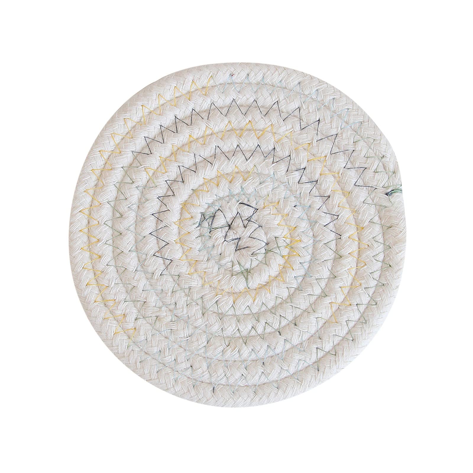 30cm Cotton Insulation Placemats Set of 8 - Heat Resistant Woven Table Mats for Dining, Kitchen & Countertop - Nordic Style Simple Pot & Bowl Mats - Anti-Scalding Protector for Meals & Hot Dishes (One Size)