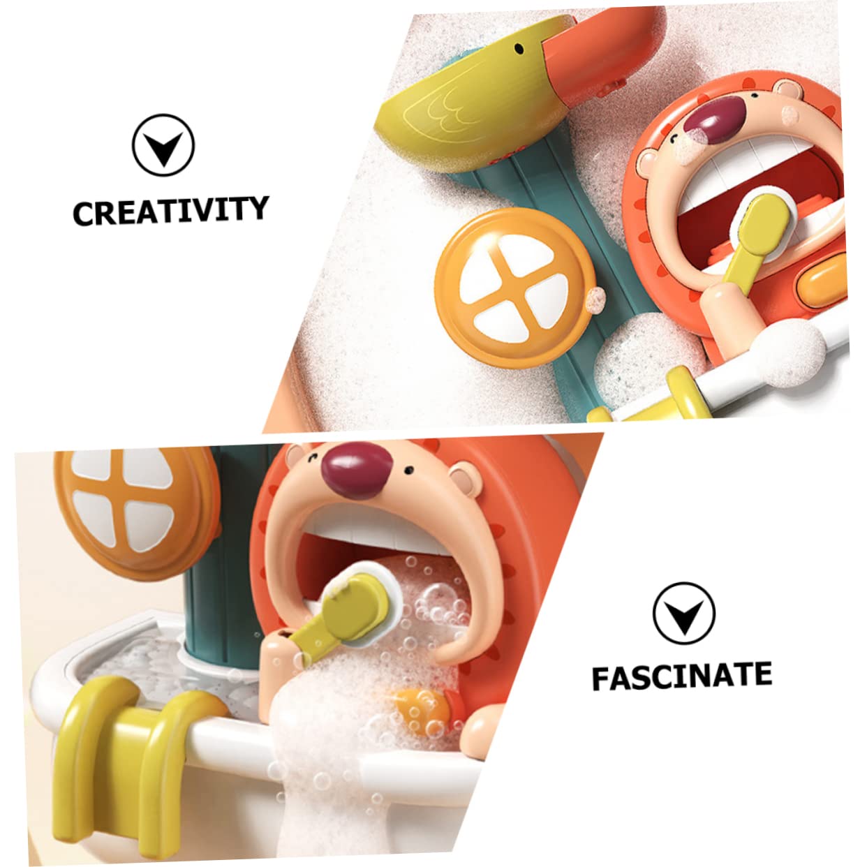 **BRIGHTFUFU Bath Toys Set - 6-Piece Bubble Spray & Decorative Plastic Toys for Kids, Fun Bathtime Playtime for Toddlers & Babies (Perfect for Bath Time, Pool, and Sensory Play)**