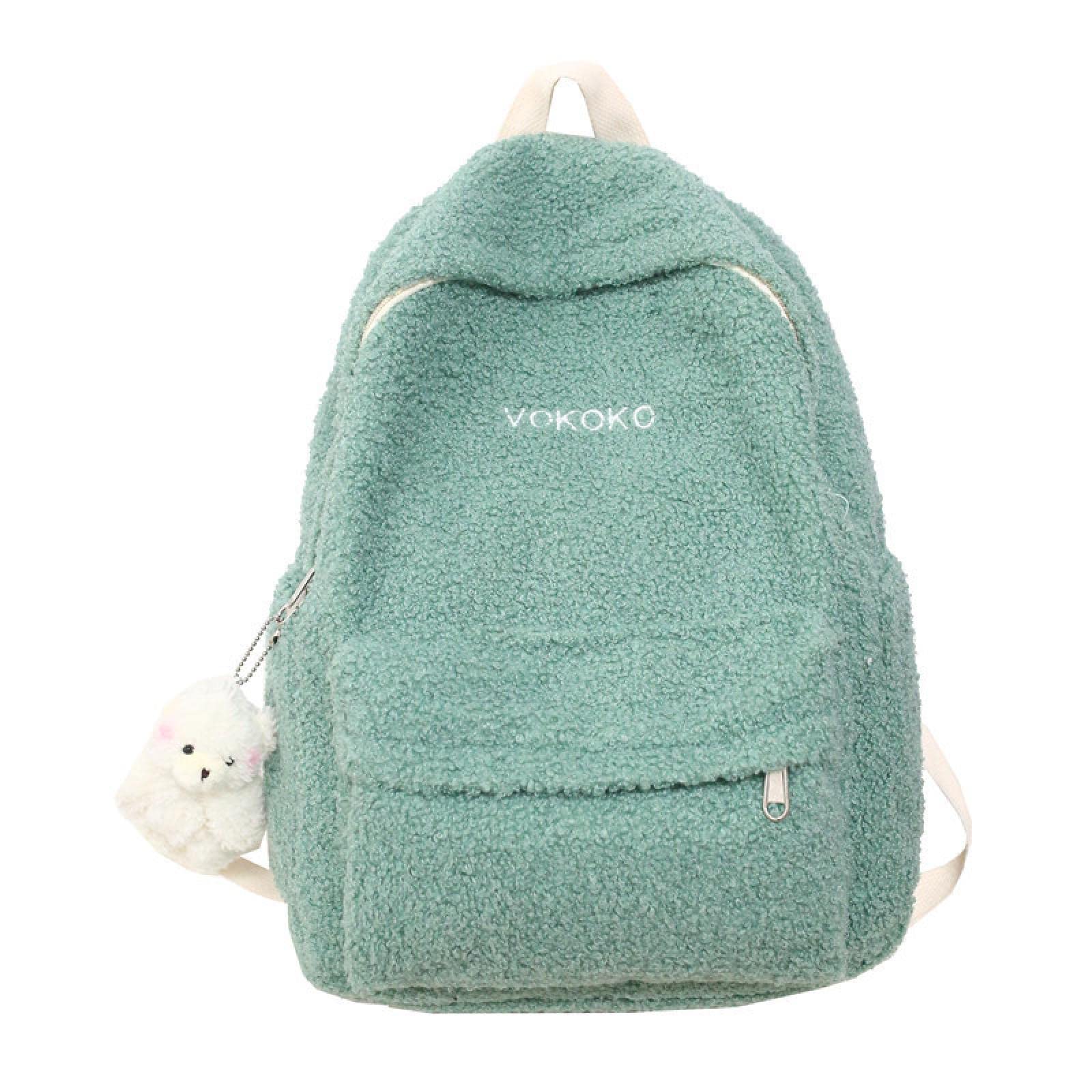 Cute Cartoon Plush Backpack for Women & Teen Girls - XKUN School Backpack for College Students, Lightweight & Durable - Perfect for School, Travel, and Daily Use
