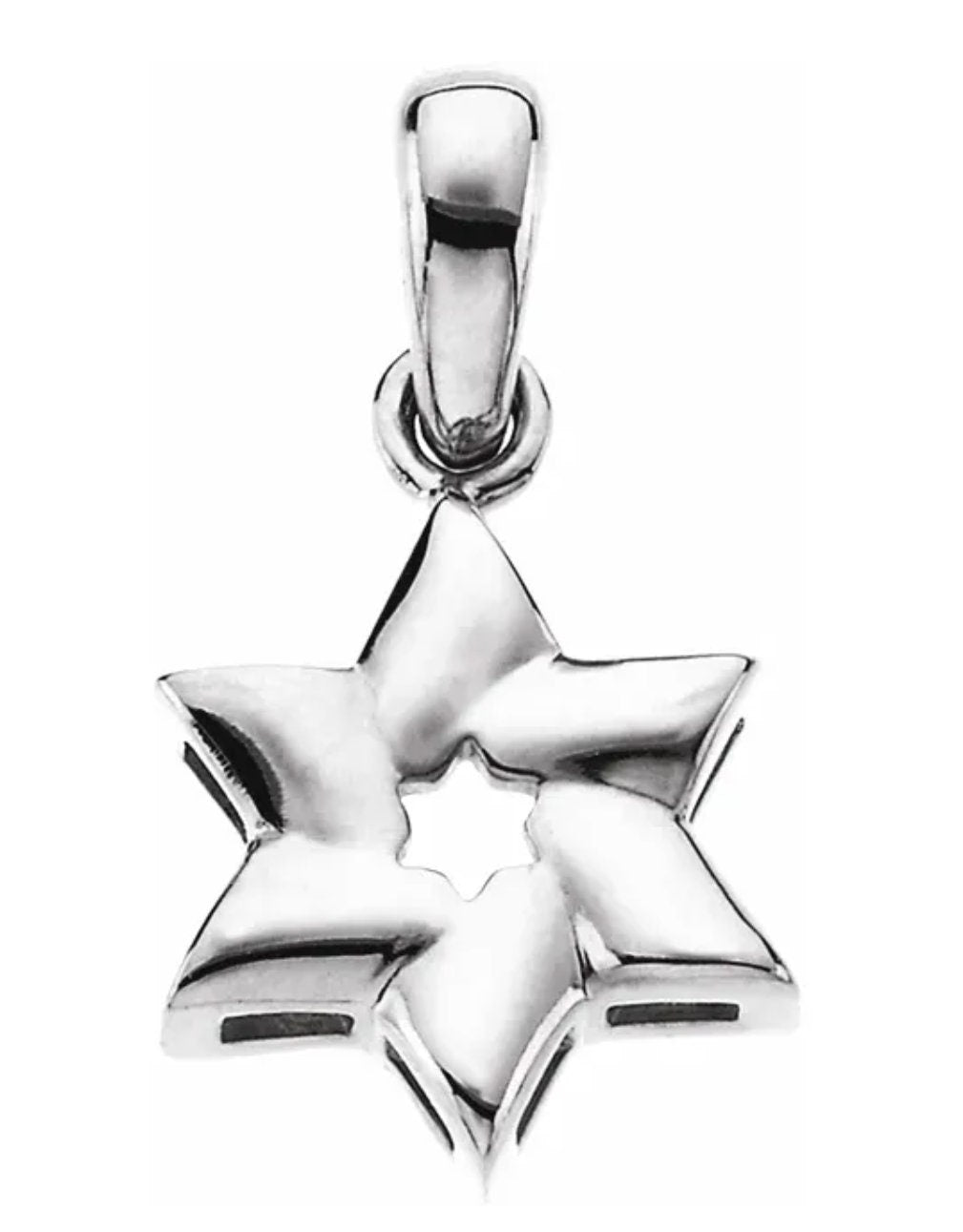 14K Solid Gold Star of David Pendant - Sterling Silver & Gold Jewish Necklace for Men & Women - Perfect for Hanukkah, Bar Mitzvah & Religious Gifts