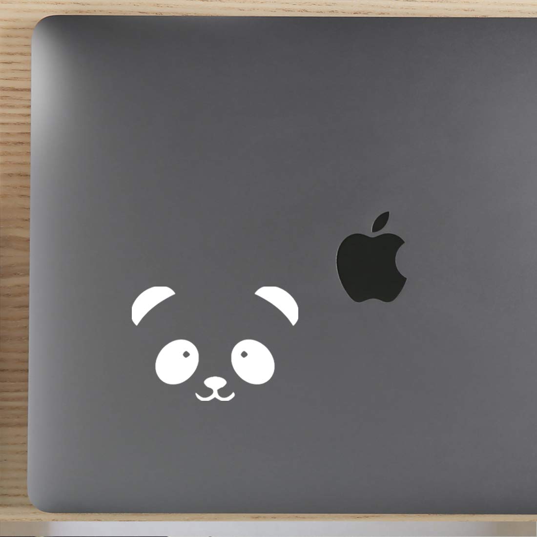 Premium Waterproof Panda Face Vinyl Decals (Set of 2) - Cute White Panda Stickers for Laptop, Phone, Helmet, Car Window, Mug & Home Decor | Perfect for Kids Rooms, Office Accessories & DIY Projects
