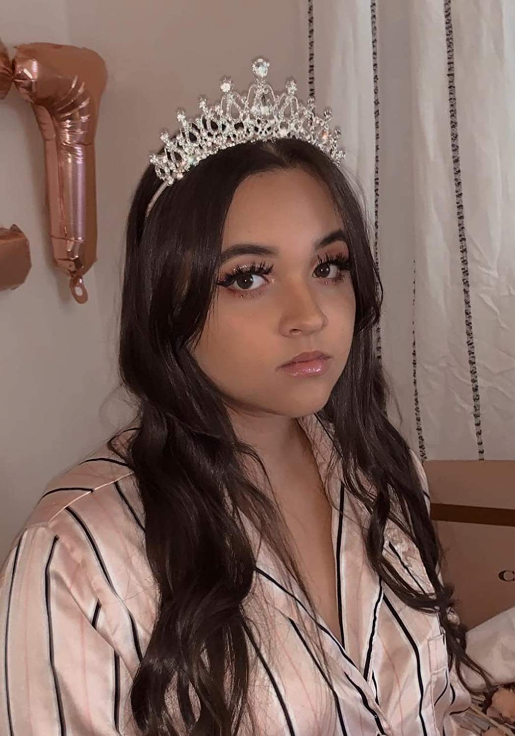 Sparkling Silver Rhinestone Tiara Crown for Women & Girls - Elegant Princess Headband for Birthday, Wedding, Prom, Christmas, Halloween Parties | Perfect Bridal Hair Accessory & Jewelry Gift