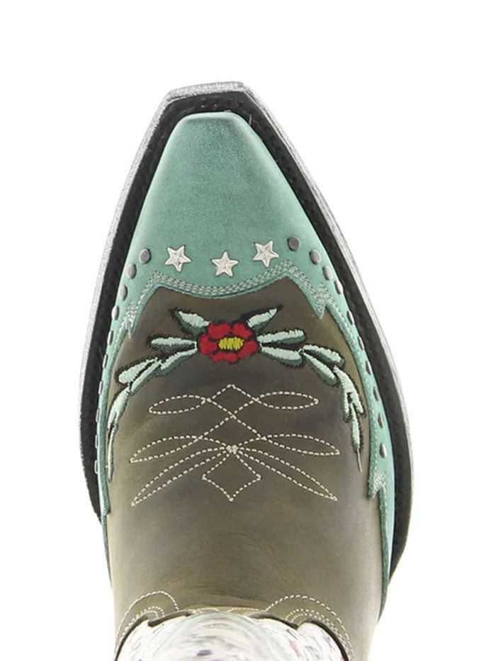 Old Gringo L4072 Women's MARINA Leather Boots - Olive Green Western Cowboy Boots for Country Dancing & Outdoor Adventures