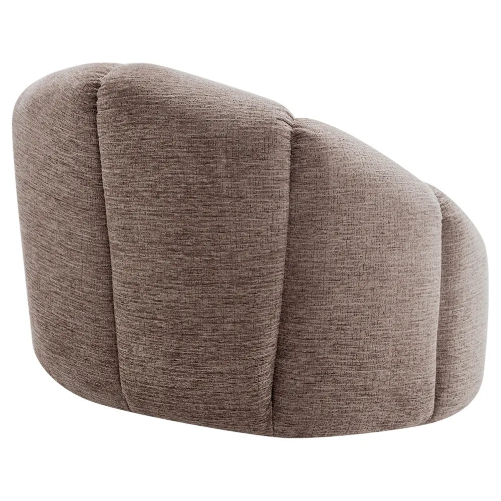 Luxury Avalon Occasional Chair in Soft Mink Chenille Fabric - Perfect for Living Room, Bedroom or Office Reading Nook