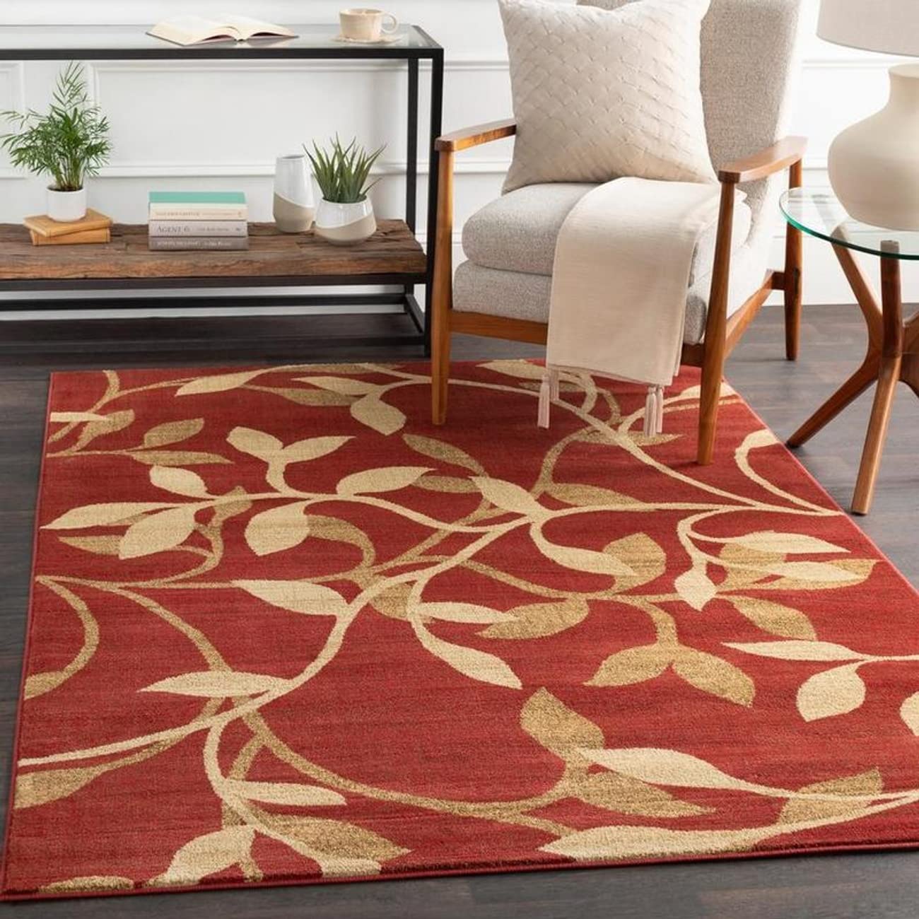 Mark&Day 10x13 Sedgewick Transitional Tan Area Rug - Soft Brown & Red Carpet for Living Room, Bedroom, Kitchen - 9'10