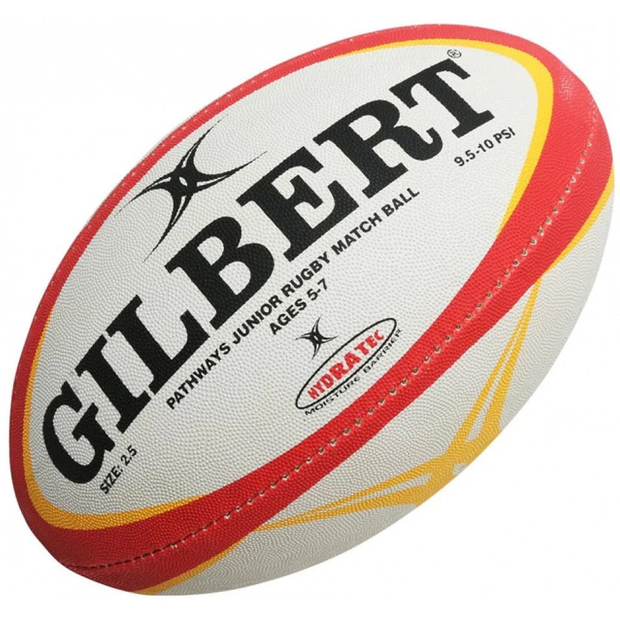 Gilbert Pathways Match Rugby Ball Size 2.5 - Official Match Rugby Ball for Training & Games - Perfect for Youth, School & Club Rugby Players