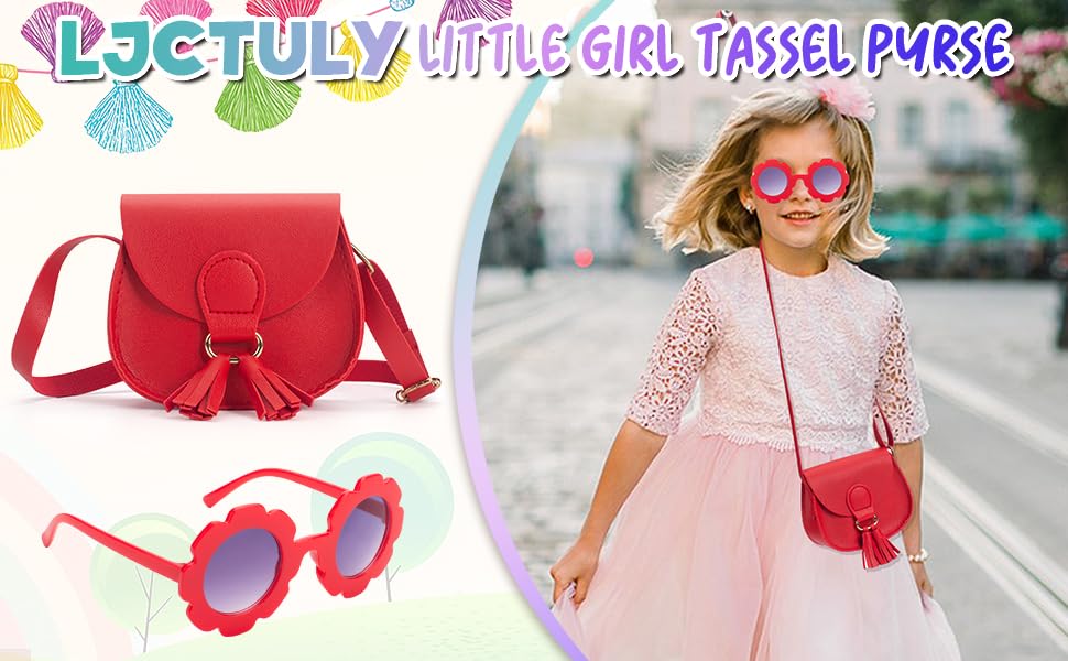**Girls Crossbody Purse for Kids Age 2-14 | Cute Tassel Shoulder Bag for Toddler & Little Girls | Perfect for School, Travel & Playdates**