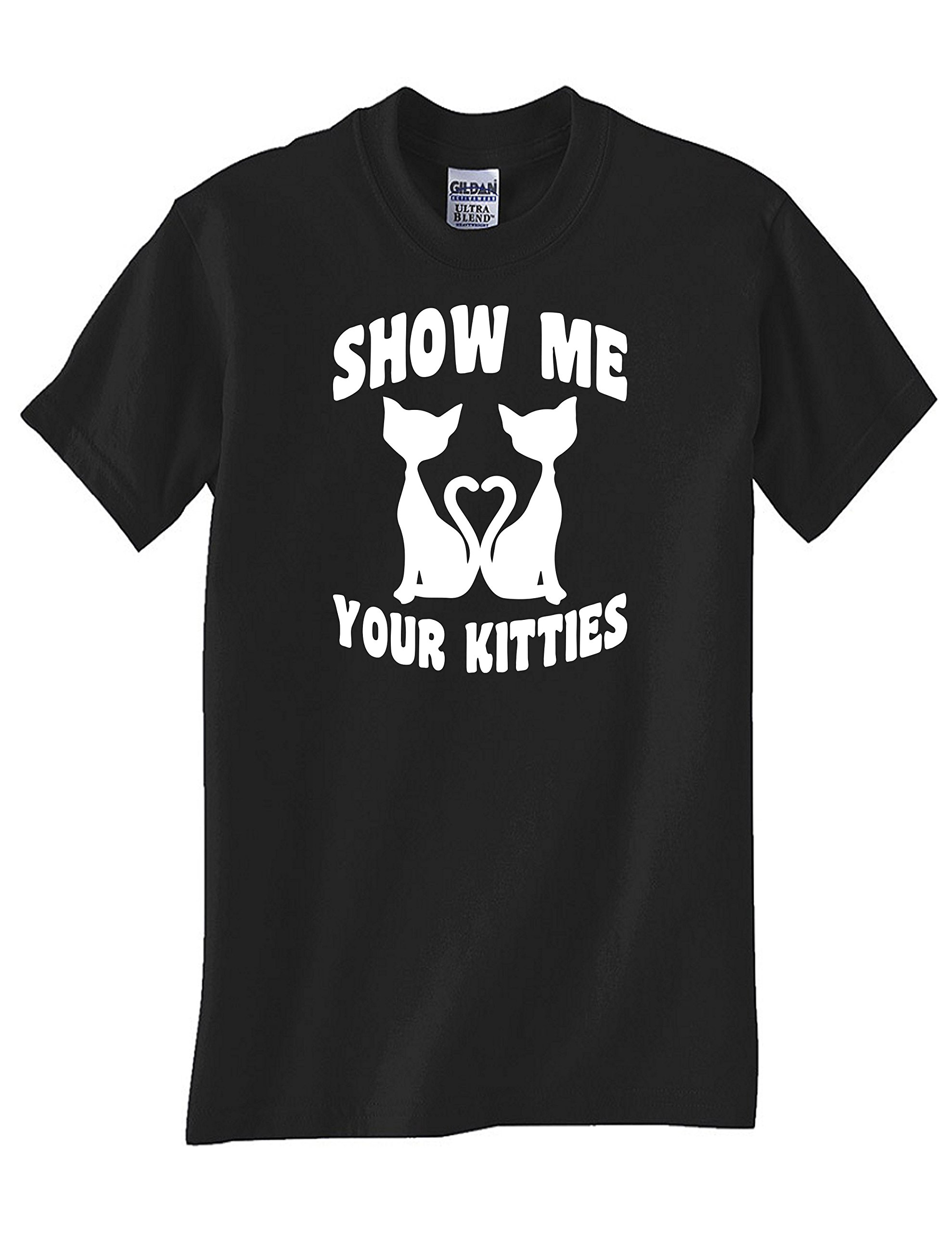 STUFF WITH ATTITUDE Kitties Black T-Shirt - Cute Cat Graphic Tee for Women & Men - Perfect for Casual Wear, Cat Lovers, and Everyday Outfits