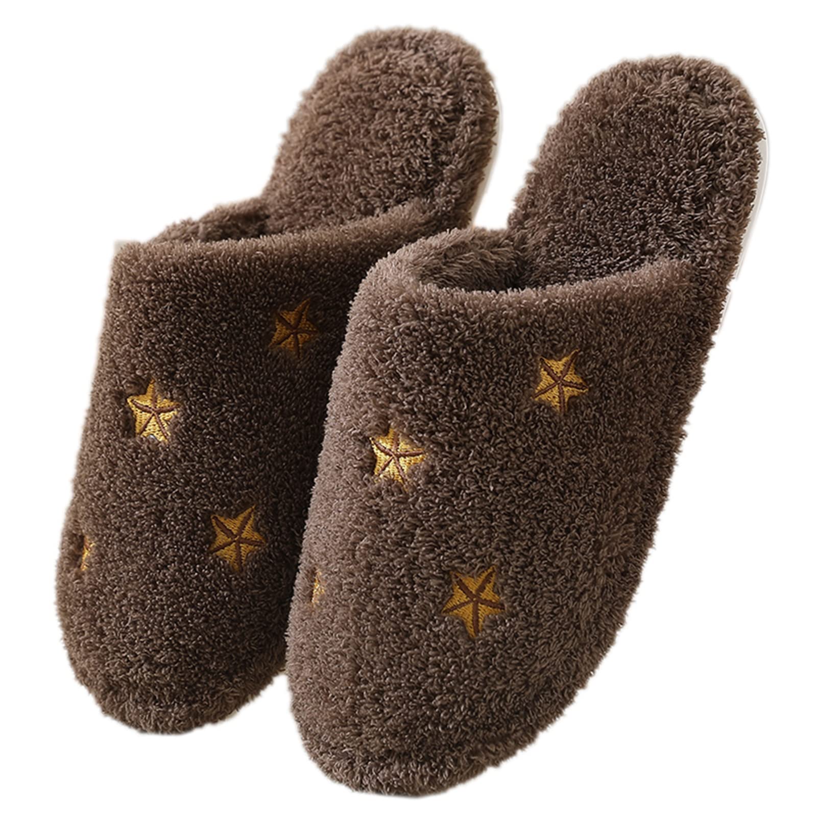 JHSLXD Women's & Men's Warm Non-Slip Cotton House Slippers - Cozy Indoor/Outdoor Winter Slippers for Home, Office, and Travel | Cold Protection & Comfortable Footwear