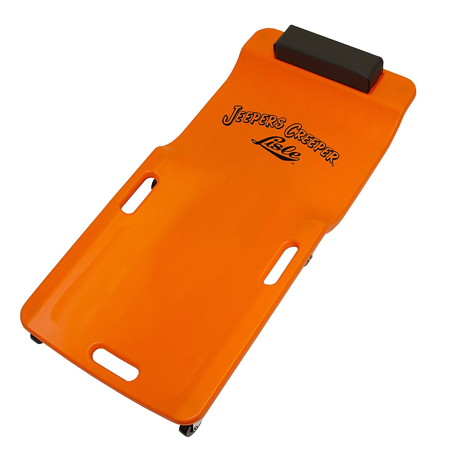 Lisle 93202 Neon Orange Mechanics Creeper - Heavy Duty Low Profile Car Creeper for Auto Repair & Maintenance | Perfect for DIY Garage Work & Professional Mechanics