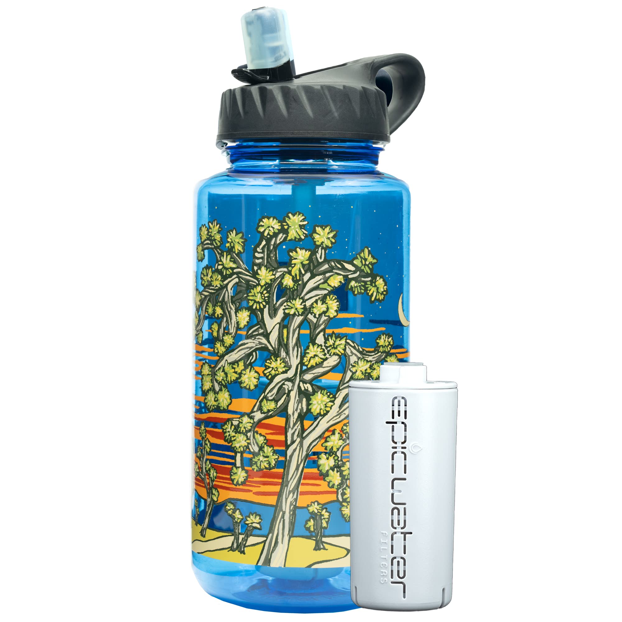 Epic Water Filters Nalgene OG Water Bottle with Built-in Filter | 32oz BPA-Free Water Bottle | Removes 99.99% of Tap Water Contaminants & PFAS | Made in USA | Perfect for Hiking, Camping & Outdoor Adventures