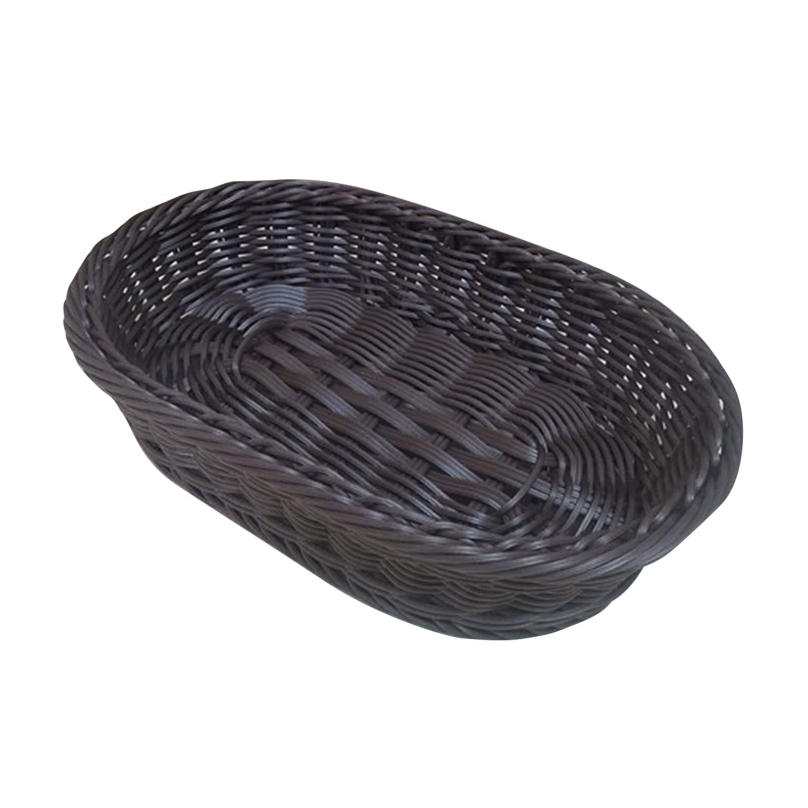 BenRan Woven Bread Basket - Food Grade, Dishwasher & Microwave Safe Serving Basket for Bread, Fruits, Vegetables | Perfect for Restaurants, Picnics, and Kitchen Storage