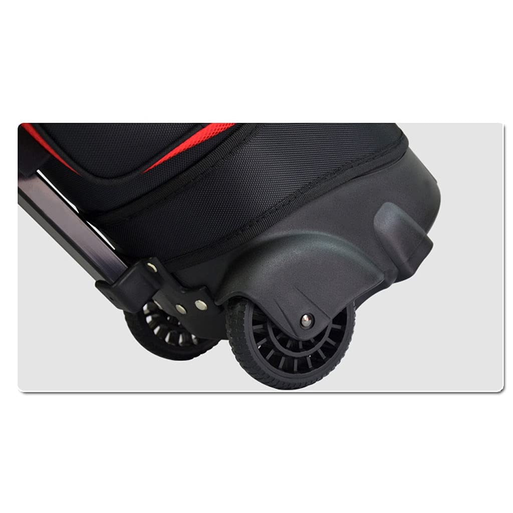 **Premium 6-Way Divider Golf Stand Bag with Wheels - Lightweight & Portable for Men & Women - Ideal for Travel, Driving Range & Course (Black+Pink)**