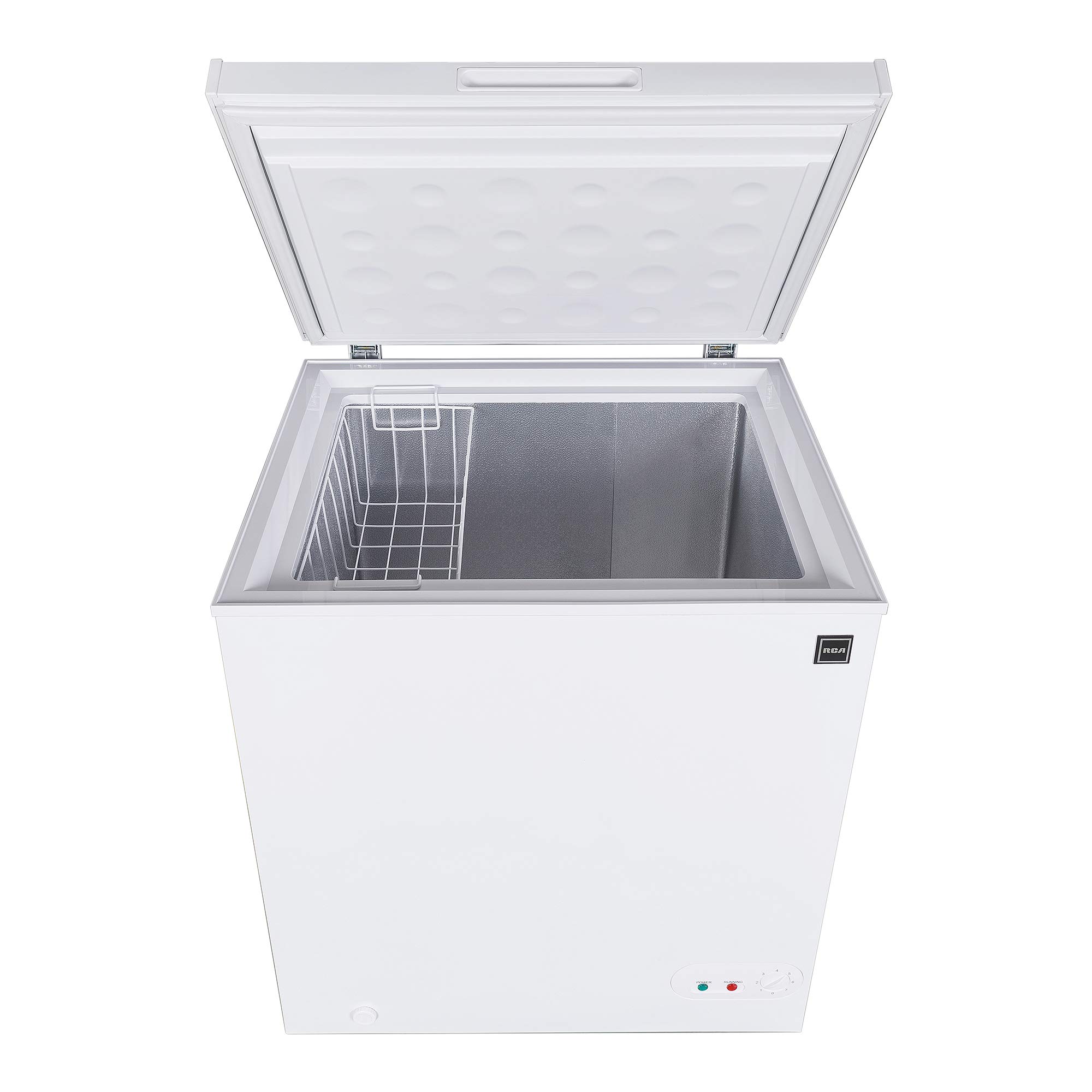 RCA RFRF450-AMZ 5.1 Cubic Foot Chest Freezer - Energy Efficient Deep Freezer for Long Term Food Storage, White - Perfect for Home, Garage, or Restaurant Use