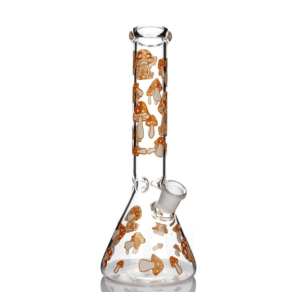 Glow in the Dark Mushroom Beaker Bong - 12