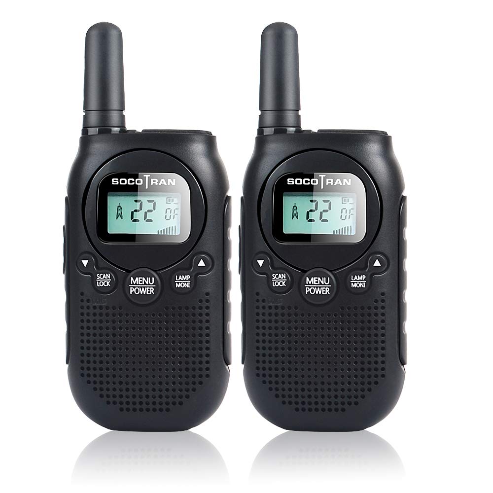 Rechargeable Walkie Talkies for Adults - Long Range 5 Miles FRS Two-Way Radios with USB Charging & Bright LED Light - Compact Portable Walky Talky Set of 2 (0.5W) - Perfect for Family Outdoor Adventures, Camping, Hiking, Emergency Communication