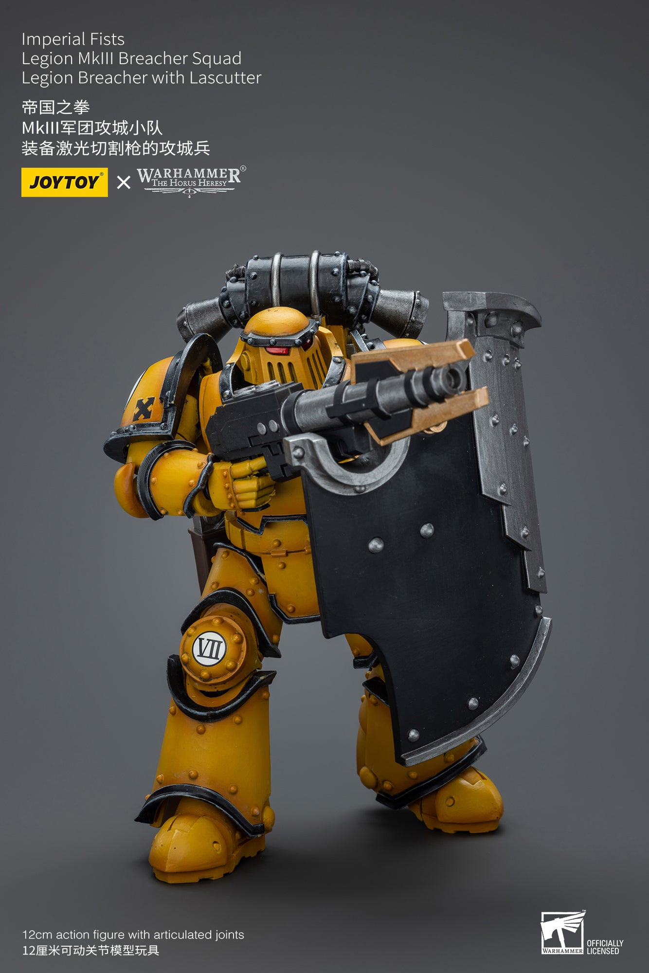 JOYTOY 1/18 Scale Warhammer The Horus Heresy Imperial Fists Legion MkIII Breacher Squad Action Figure - Collectible Model for Tabletop Gaming & Display