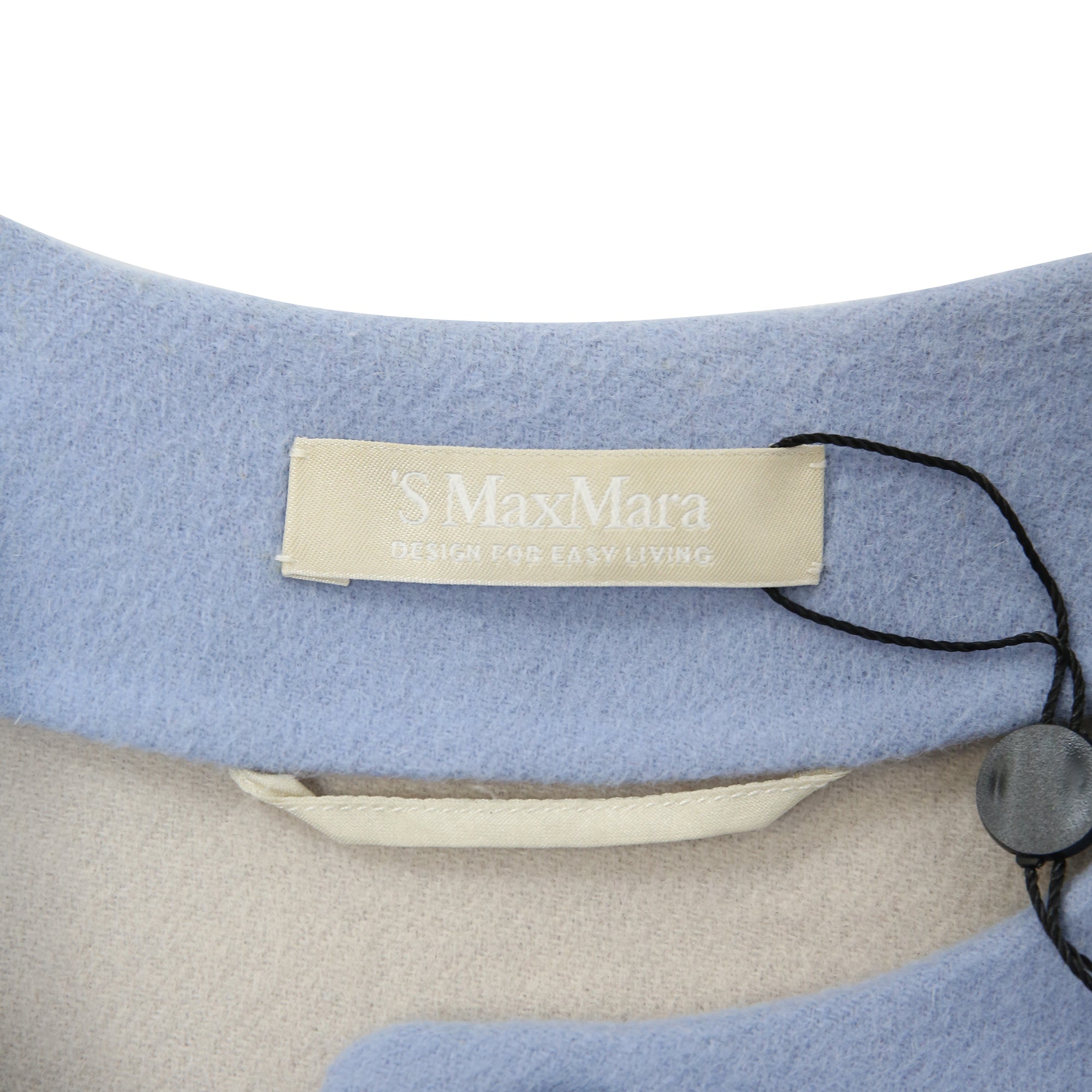 Max Mara Unito Angora Coat - Light Blue Virgin Wool Women's Winter Coat | Elegant Outerwear for Office, Parties & Formal Occasions