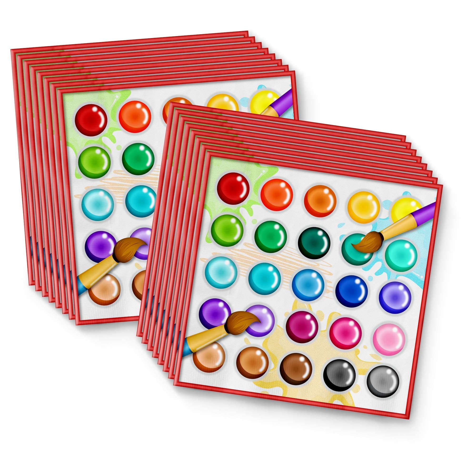 Artist Painting Birthday Party Supplies Set - 16-Piece Plates, Napkins & Cups Kit for Creative Art Themed Celebrations - Perfect for Kids' Birthday Parties, Art Classes & DIY Craft Events