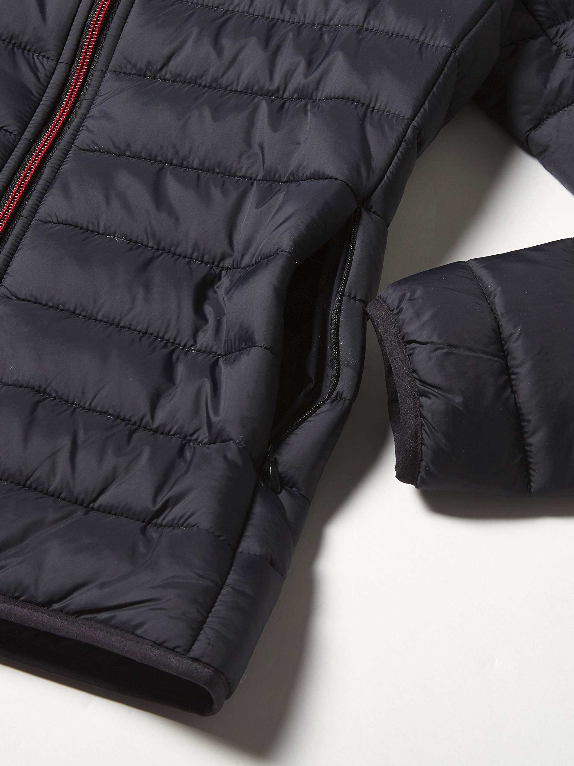 Fuel For Fans Men's Padded Full Zip Jacket - Winter Warm Hooded Windbreaker for Outdoor Sports & Casual Wear