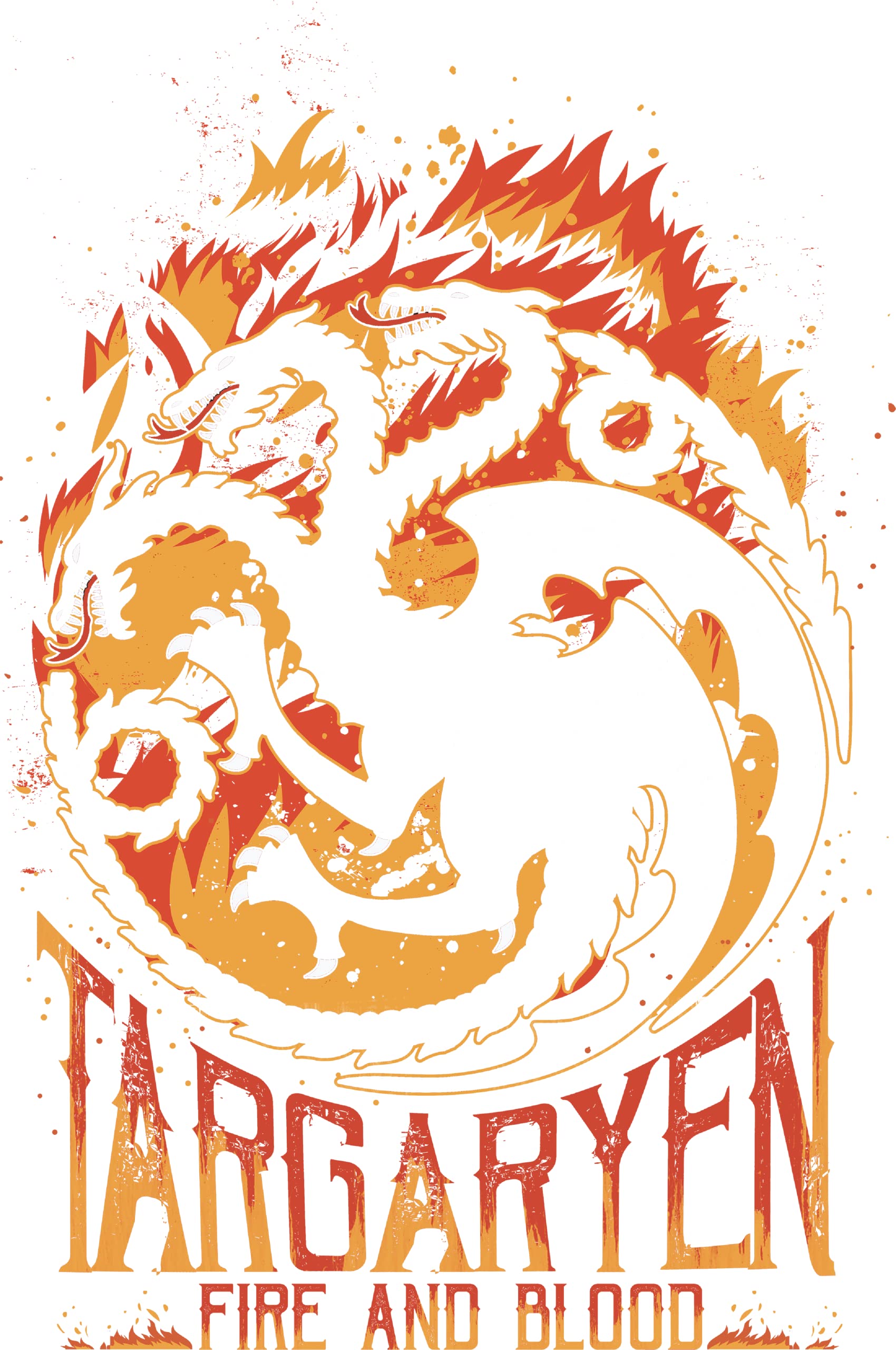 Game of Thrones Targaryen Fire and Blood Short Sleeve T-Shirt for Men and Women - Casual Wear, Cosplay, and Fan Conventions