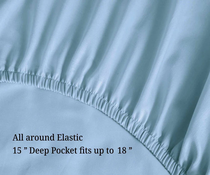 Luxury 700 Thread Count Egyptian Cotton Sheet Set - Eco Friendly, Breathable & Hypoallergenic - Perfect for Bedroom, Hotel, or Guest Room Comfort