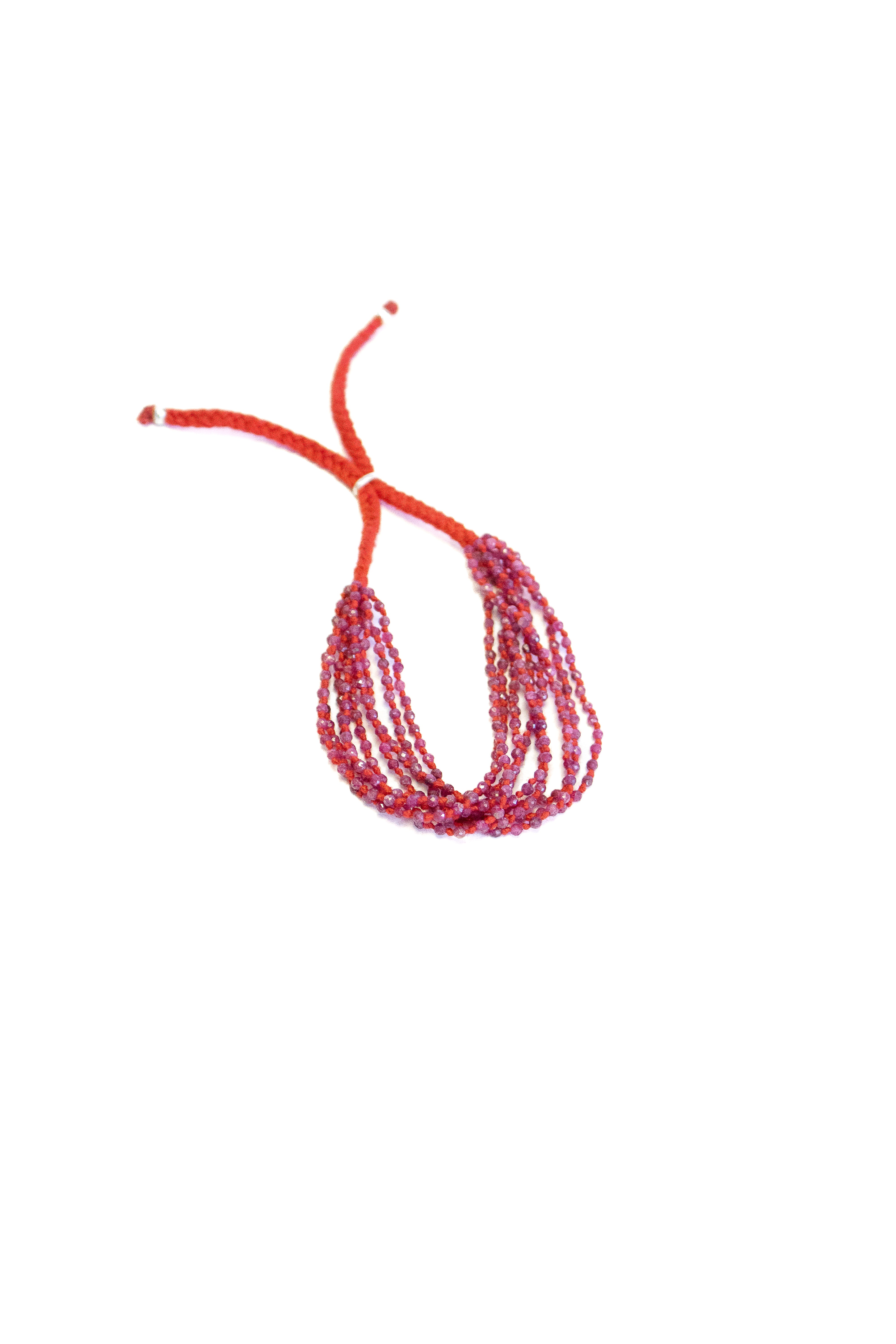 Art of Ceremony Ruby 9 Strand Bracelet - Genuine Gemstone Beaded Stretch Bracelet for Women | Perfect for Yoga, Meditation & Spiritual Healing