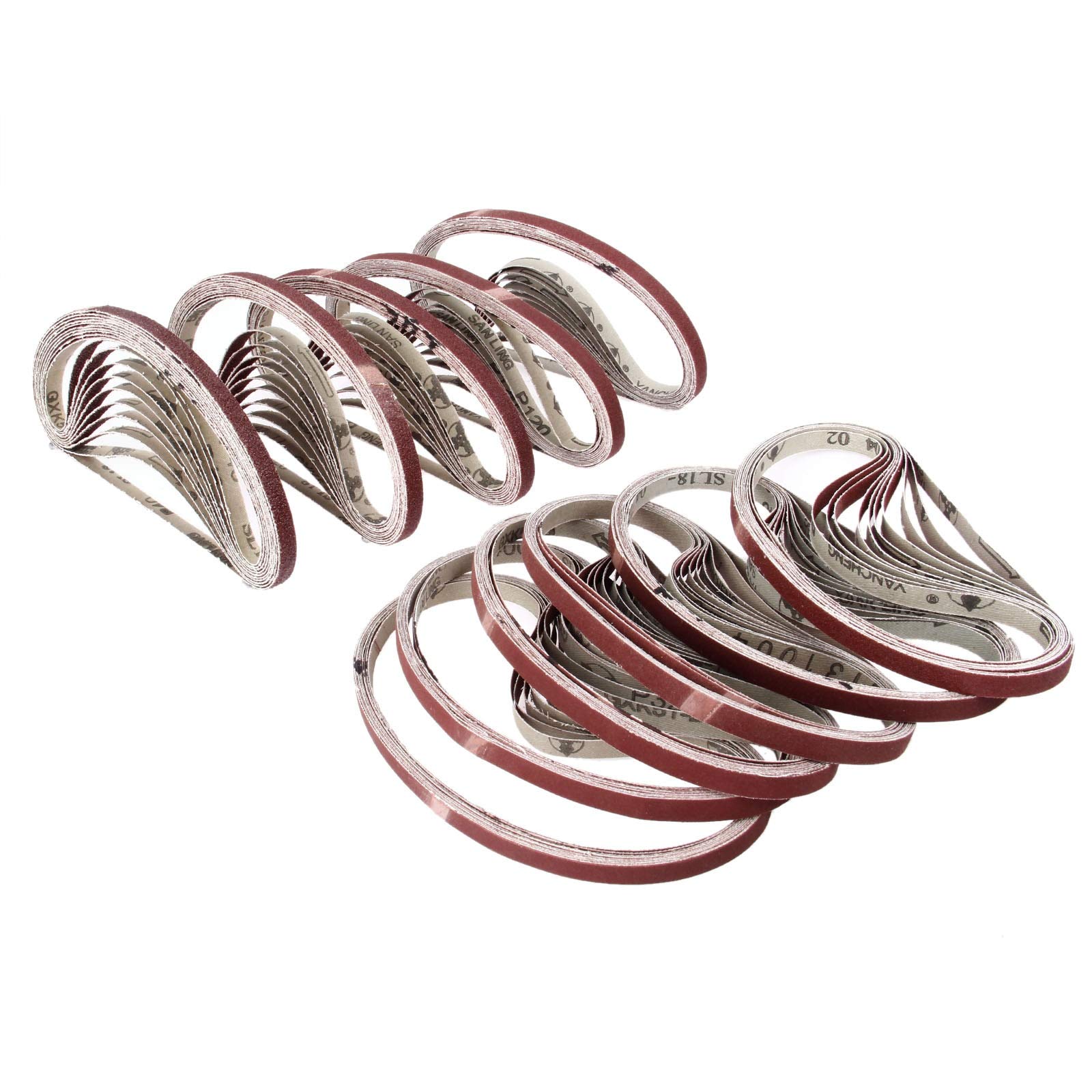 10Pcs 40-600 Grit Sanding Belts for Drill Grinder, 9533mm Abrasive Polishing Tool - Perfect for Woodworking, Metal Finishing & DIY Projects (Grit 320)